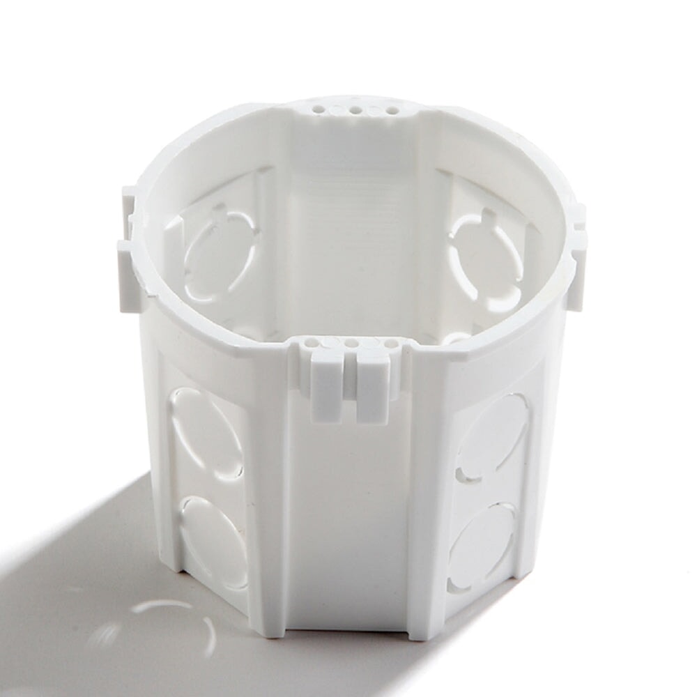 BSEED Wall Round Mounting Box White Back Box Internal Cassette Wiring