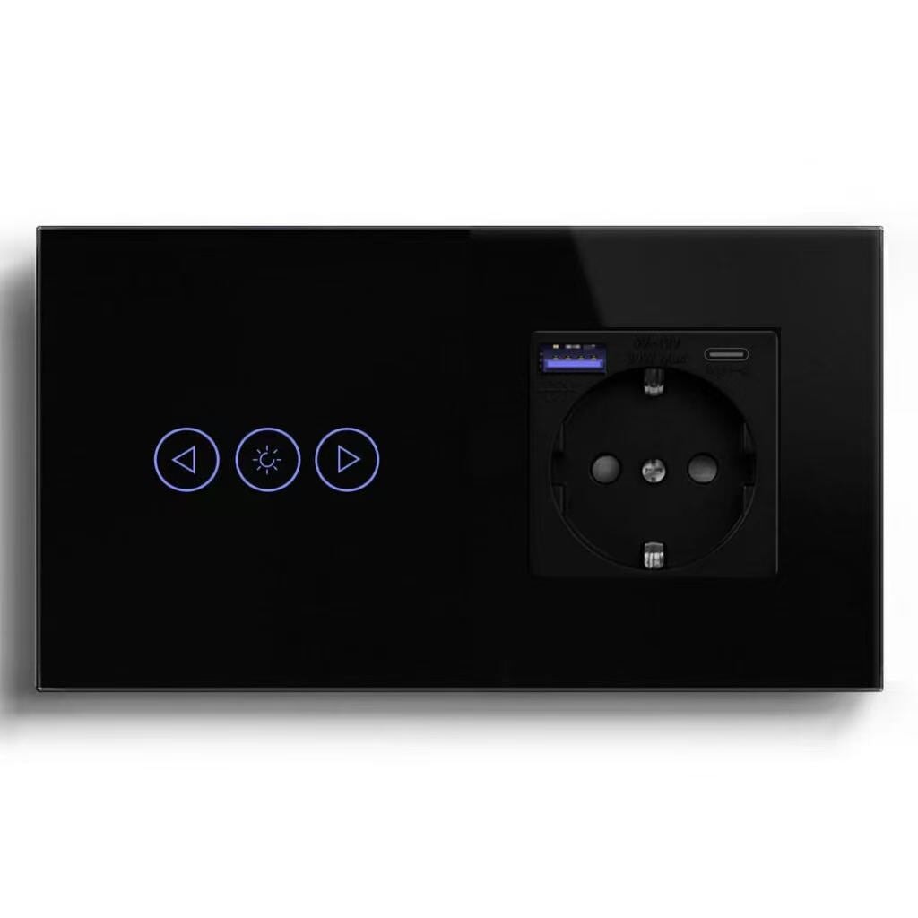 BSEED Product Customization Bseedswitch zigbee dimmer switch with eu socketwith usb-c port 