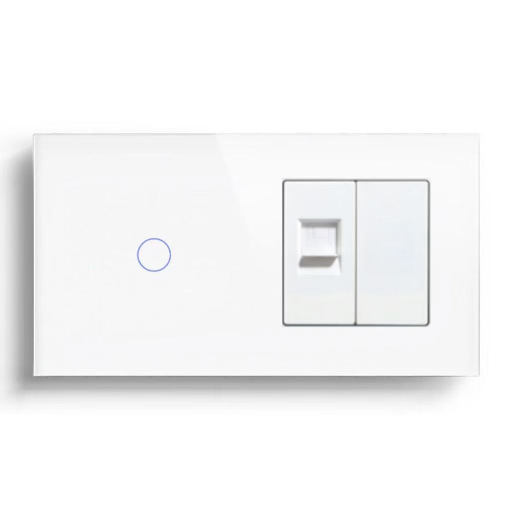 BSEED Product Customization Bseedswitch wifi 1gang switch with cat6 socket and blank key 