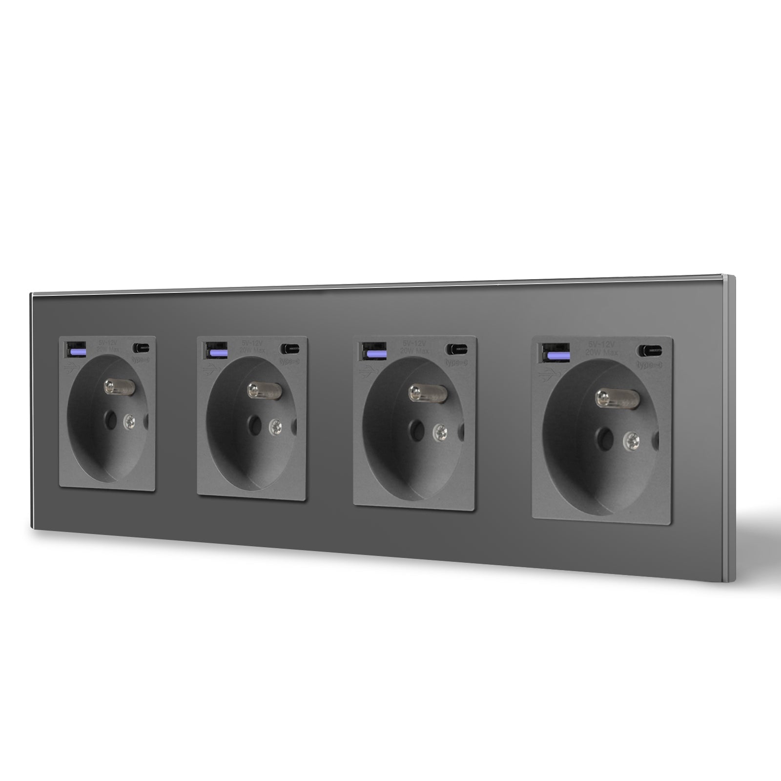 BSEED FR sockets with 20W PD Fast Charge Type-C Interface Outlet Wall Socket Power Outlets & Sockets Bseedswitch 