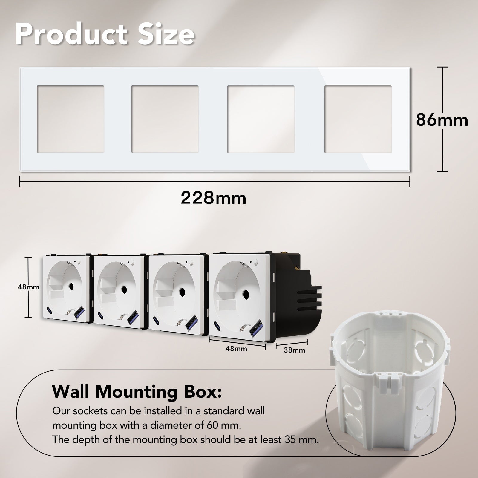 BSEED EU Wifi sockets Type-C With USB With Energy Monitoring socket Bseedswitch 