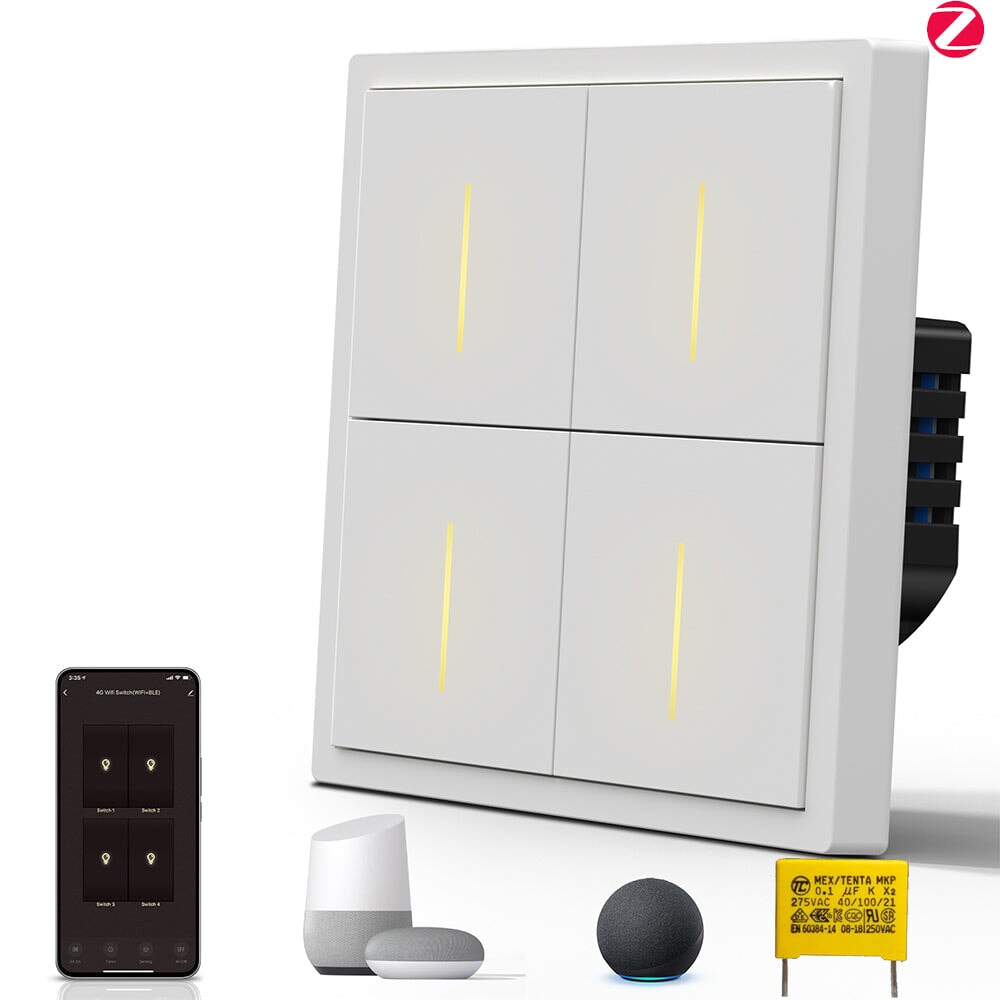 Interruptor Inteligente BSEED Serie Scale Zigbee (Sin Neutro) Interruptores de Luz Bseedswitch 