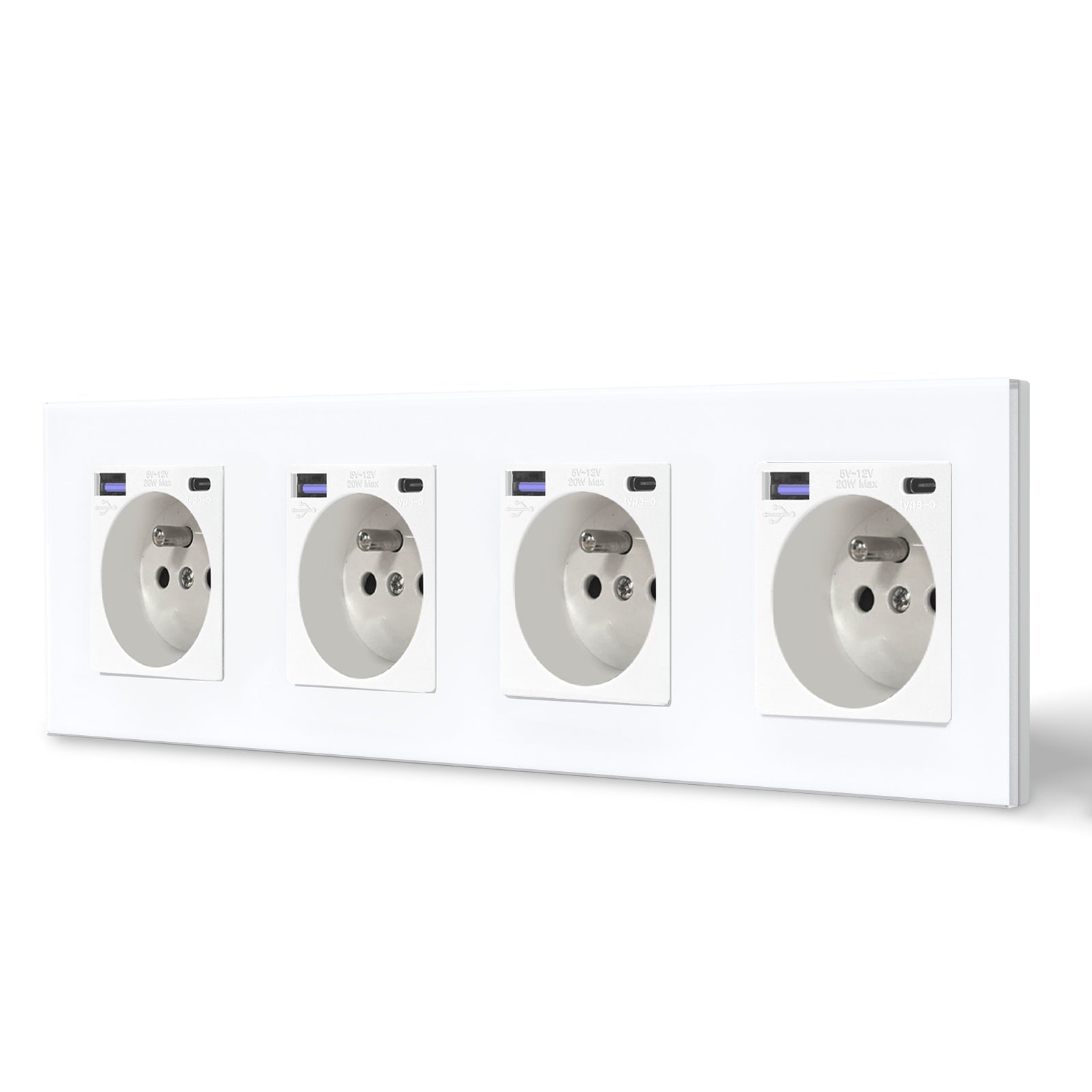 BSEED FR sockets with 20W PD Fast Charge Type-C Interface Outlet Wall Socket Power Outlets & Sockets Bseedswitch 