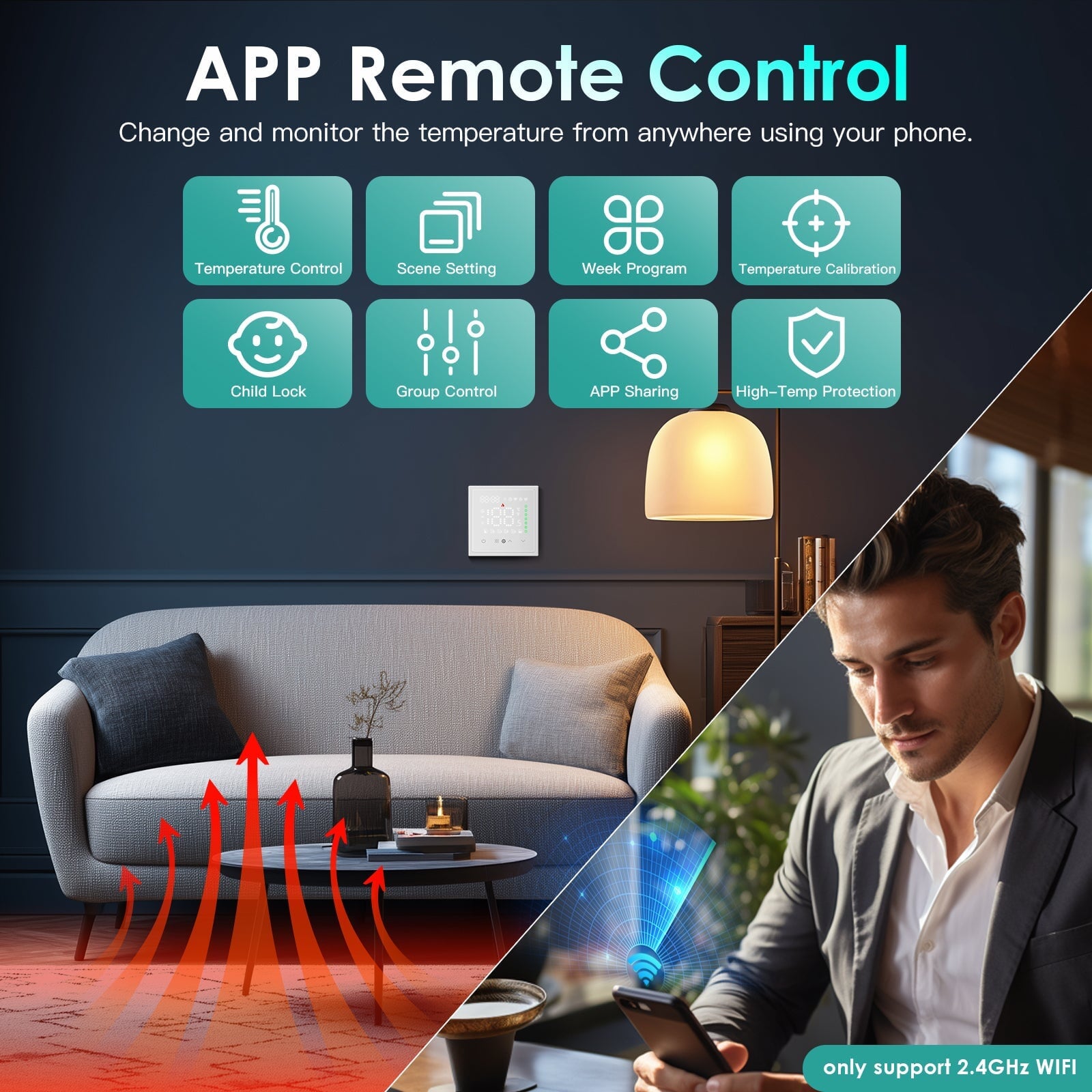 BSEED Smart Thermostat Zigbee Floor Heating Room Thermostat Controller programmable PC frame Thermostats Bseedswitch 