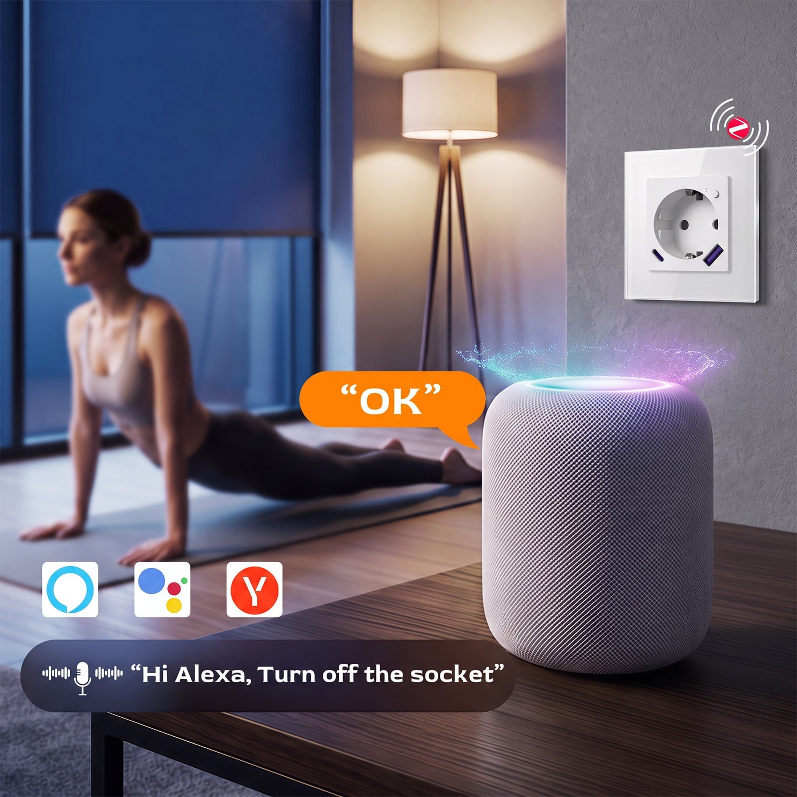 BSEED Echo Wifi Eu Standards Socket with Energy Monitoring Smart wifi Electric Socket Work with Alexa Google Assitant socket Bseedswitch 