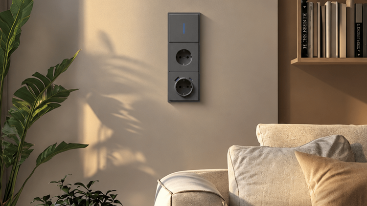 Grand Series DIY Part Customized free combinations Plastic Panels Grey Color Power Outlets & Sockets Bseedswitch 