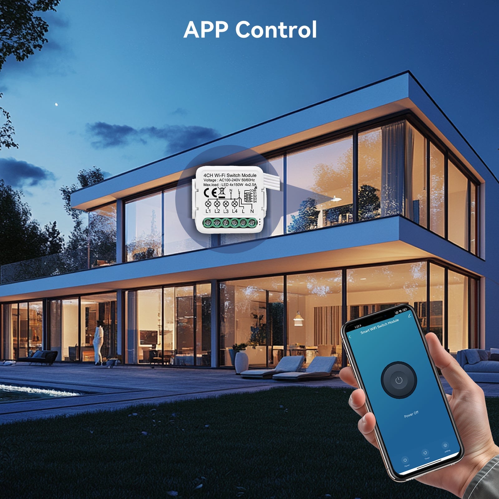 BSEED Smart wifi switch module wall 2Ch WiFi light switch module Light Switches Bseedswitch 