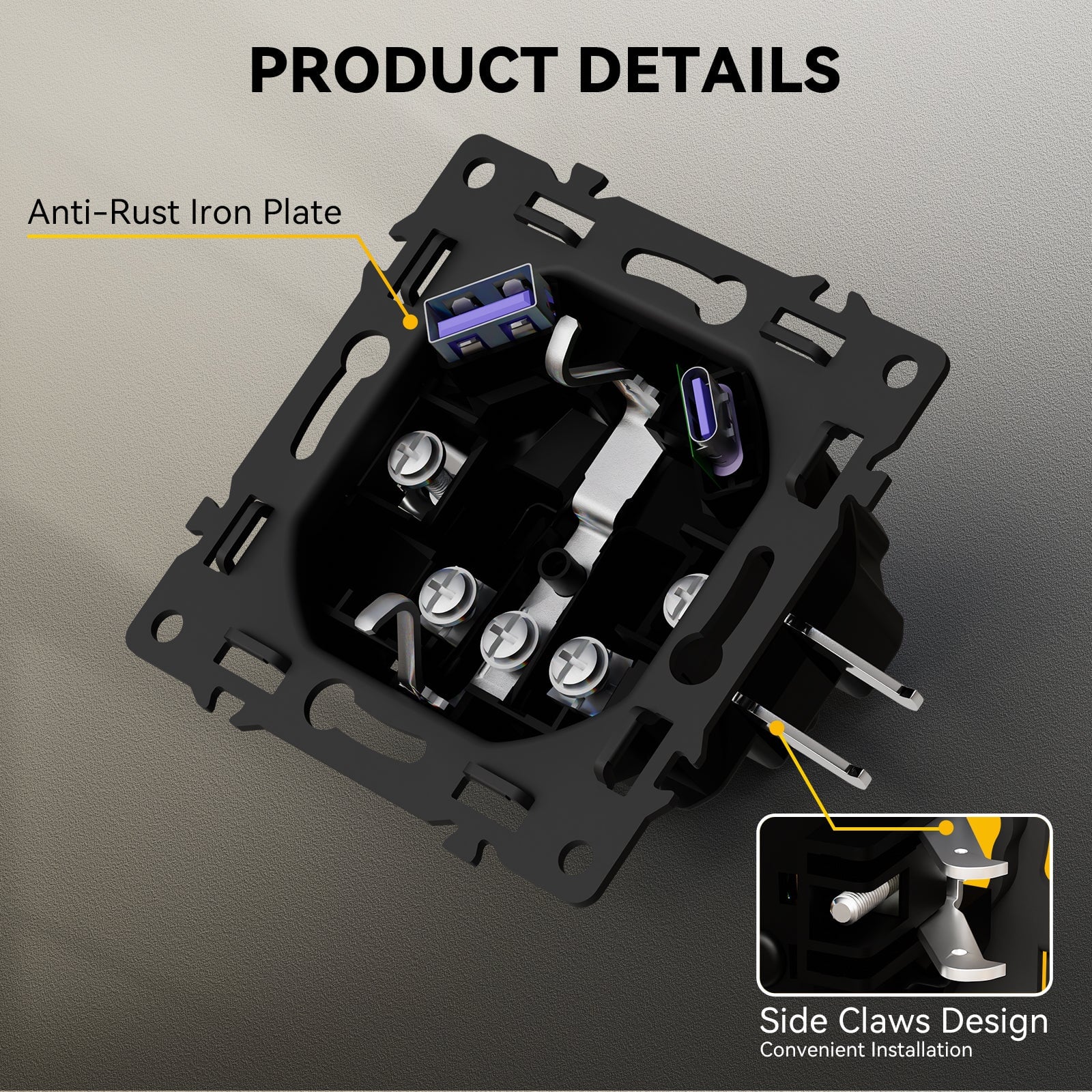 BSEED 20W EU sockets with Fast Charge Type-C USB with Claw technology Power Outlets & Sockets Bseedswitch 