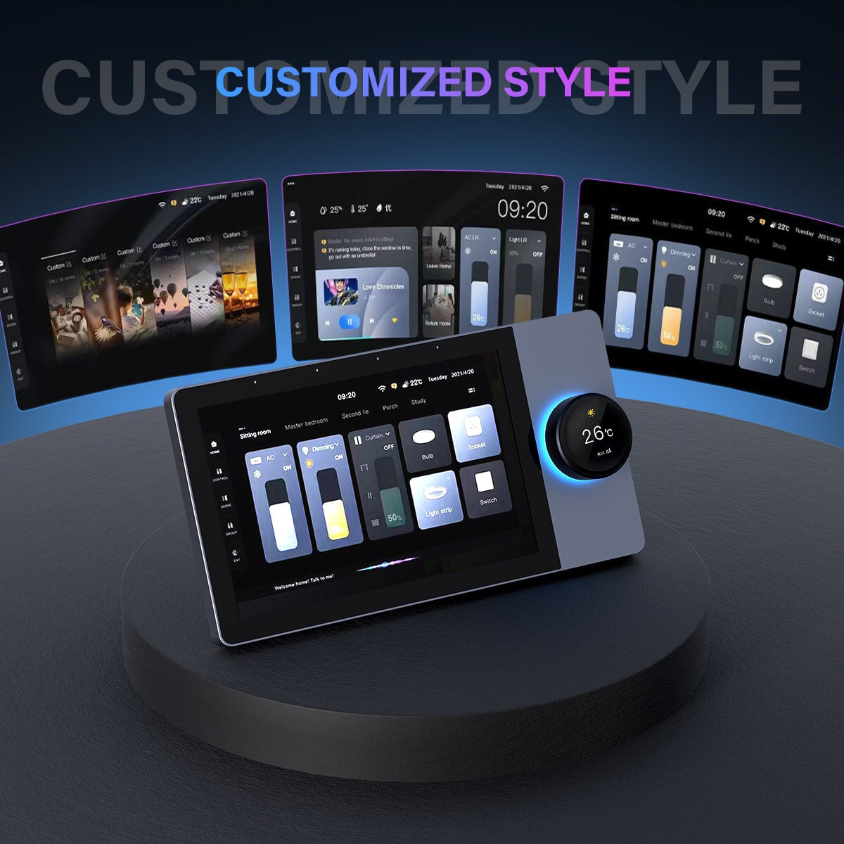 BSEED 8 inch smart panel electrical for home Multi-functional Control Panel EU standard central control panel Bseedswitch 