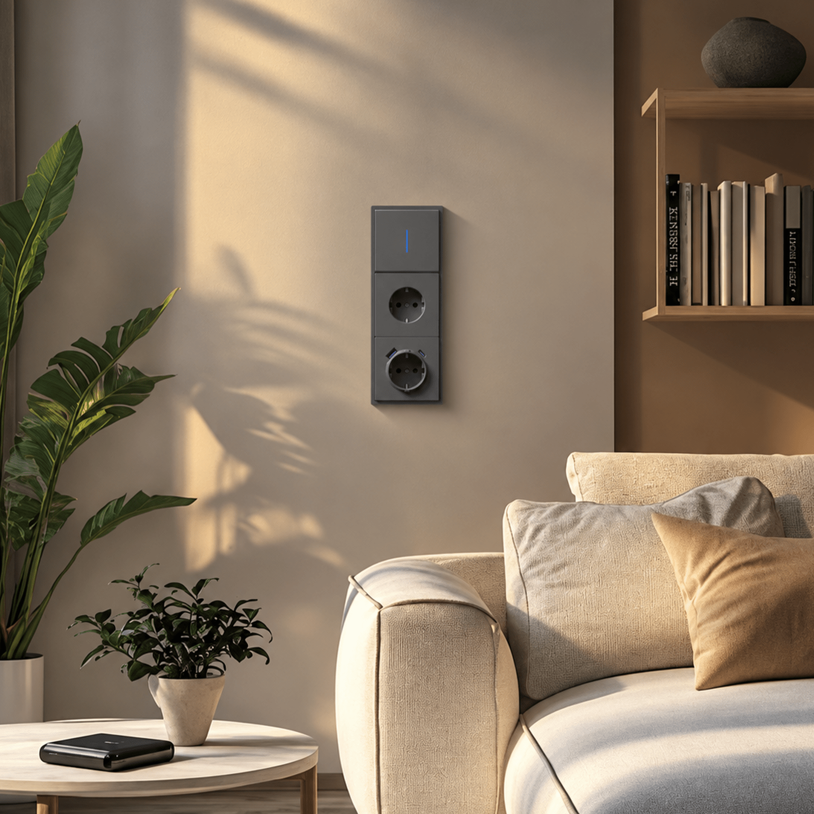 Pièces DIY de la série Grand, combinaisons personnalisables, panneaux en plastique gris, prises électriques et interrupteurs Bseedswitch 