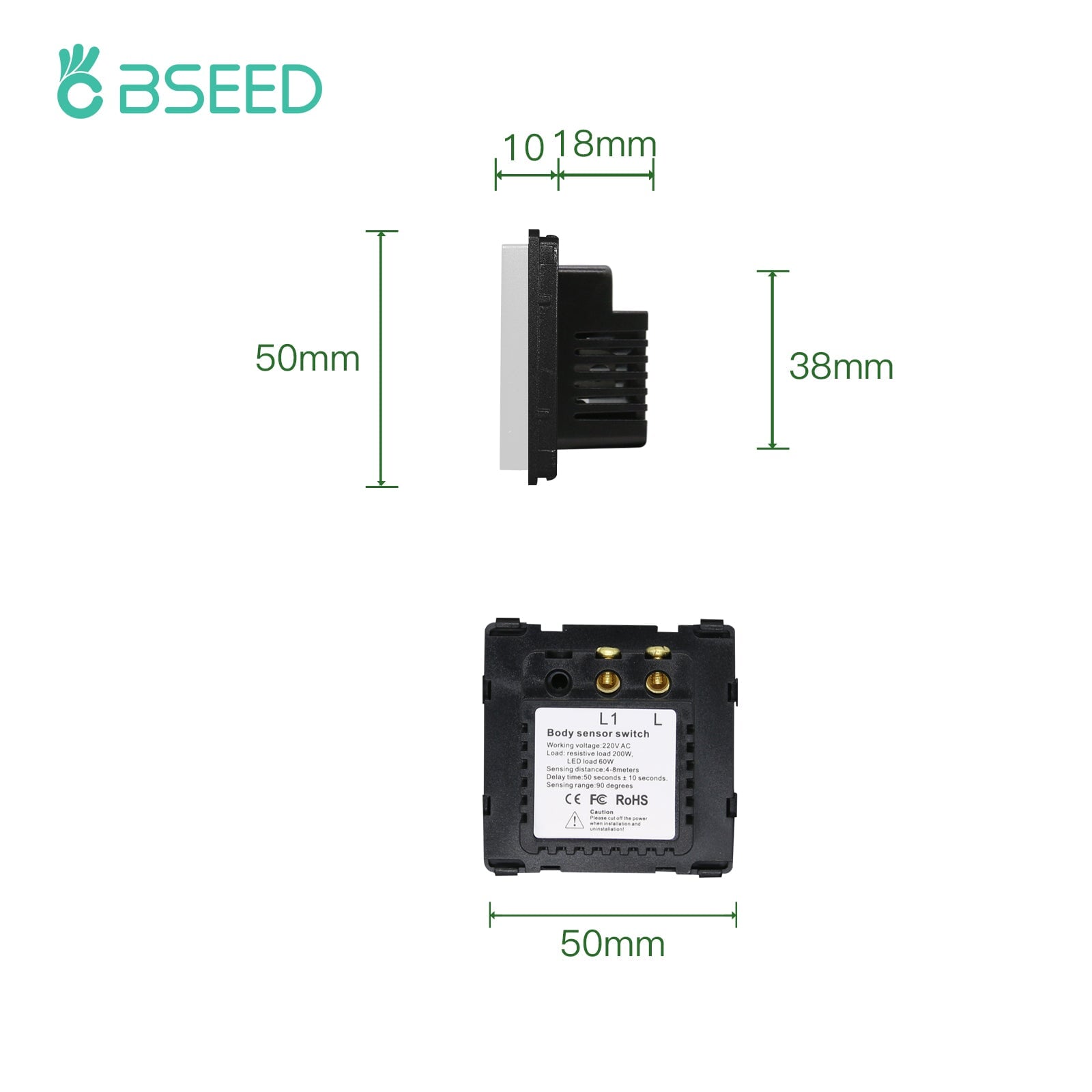 BSEED Mechanical PIR Infrared Motion Body Sensor Switch DIY Part ...