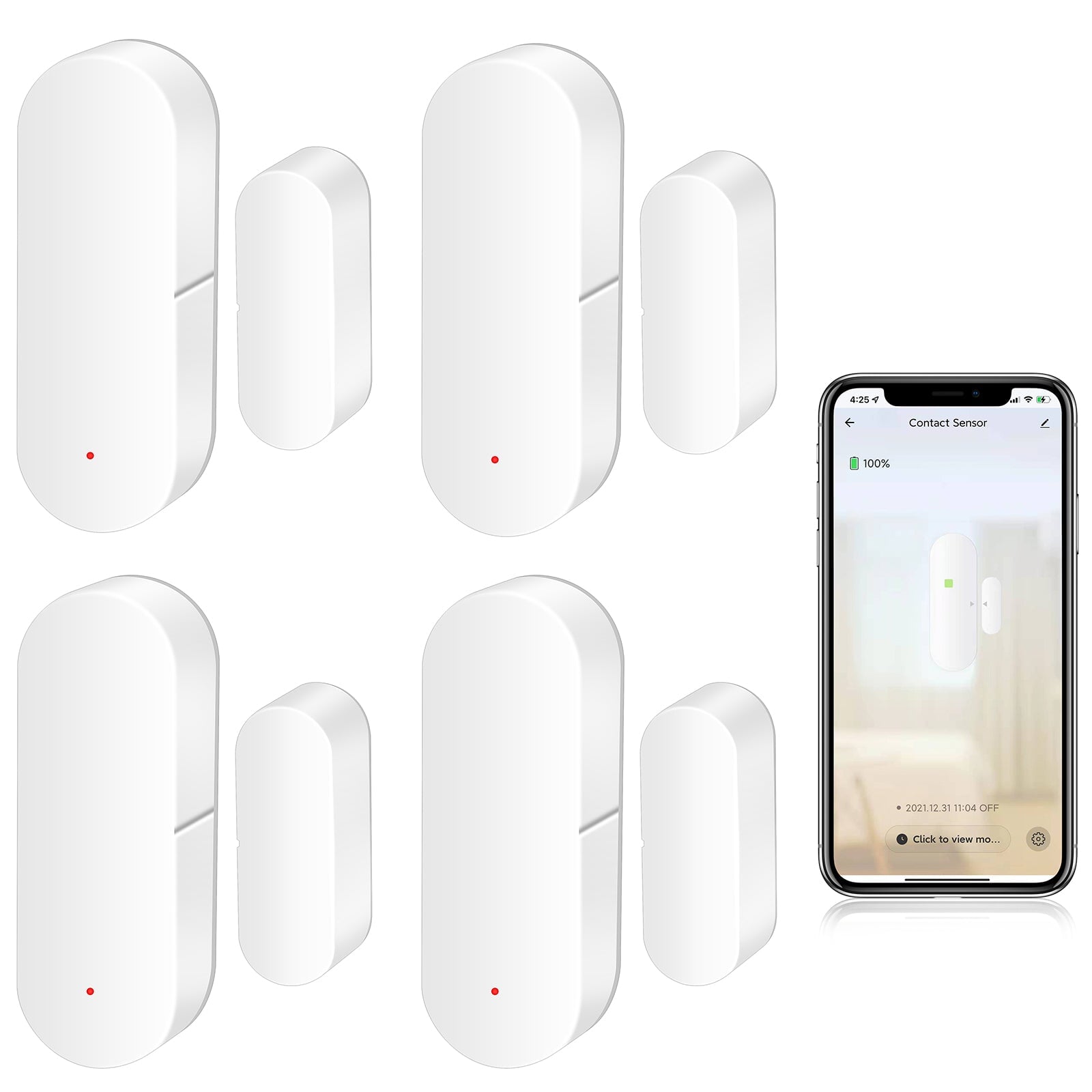 BSEED ZigBee Door Sensor Switch Door Detector Smart Home Security Alarms For Home Door Keyhole Escutcheons Bseedswitch 4 PCS/Pack 