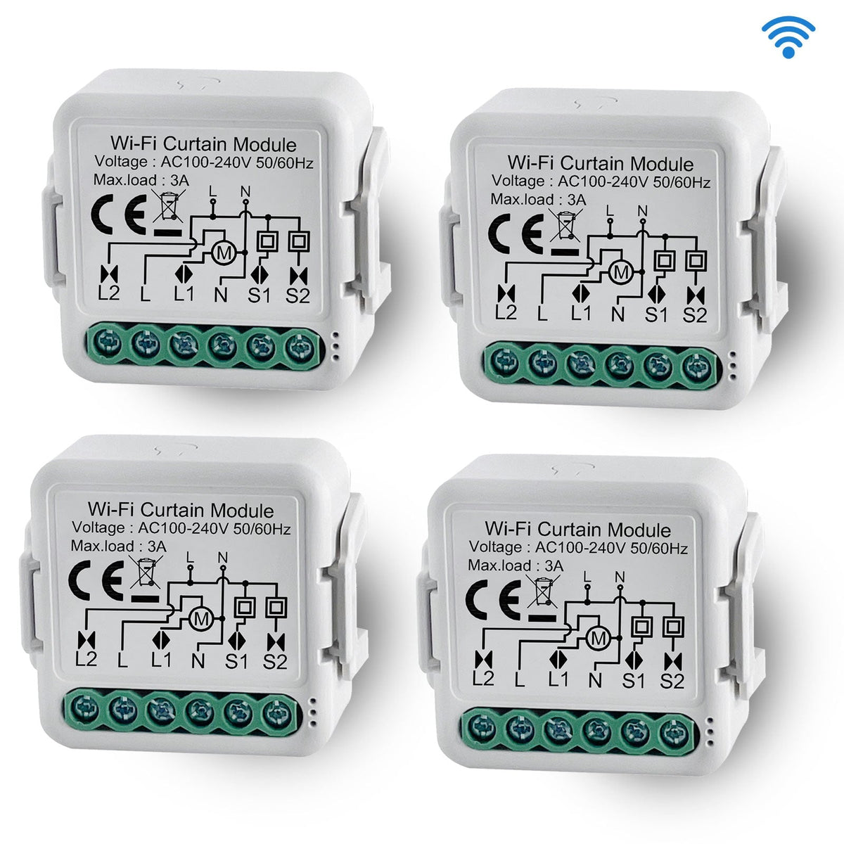 BSEED Smart Zigbeei Curtain switch module smart switch for control of curtains blinds and shutters. Light Switches Bseedswitch 4 PCS/Pack 