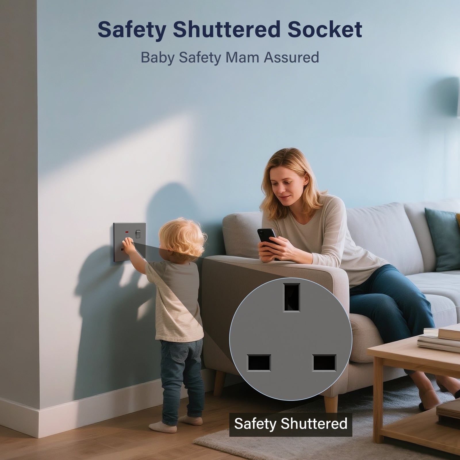 BSEED UK Standard 13A Socket Glossy plastic panel socket for home renovation switched socket for appliances Power Outlets & Sockets Bseedswitch 