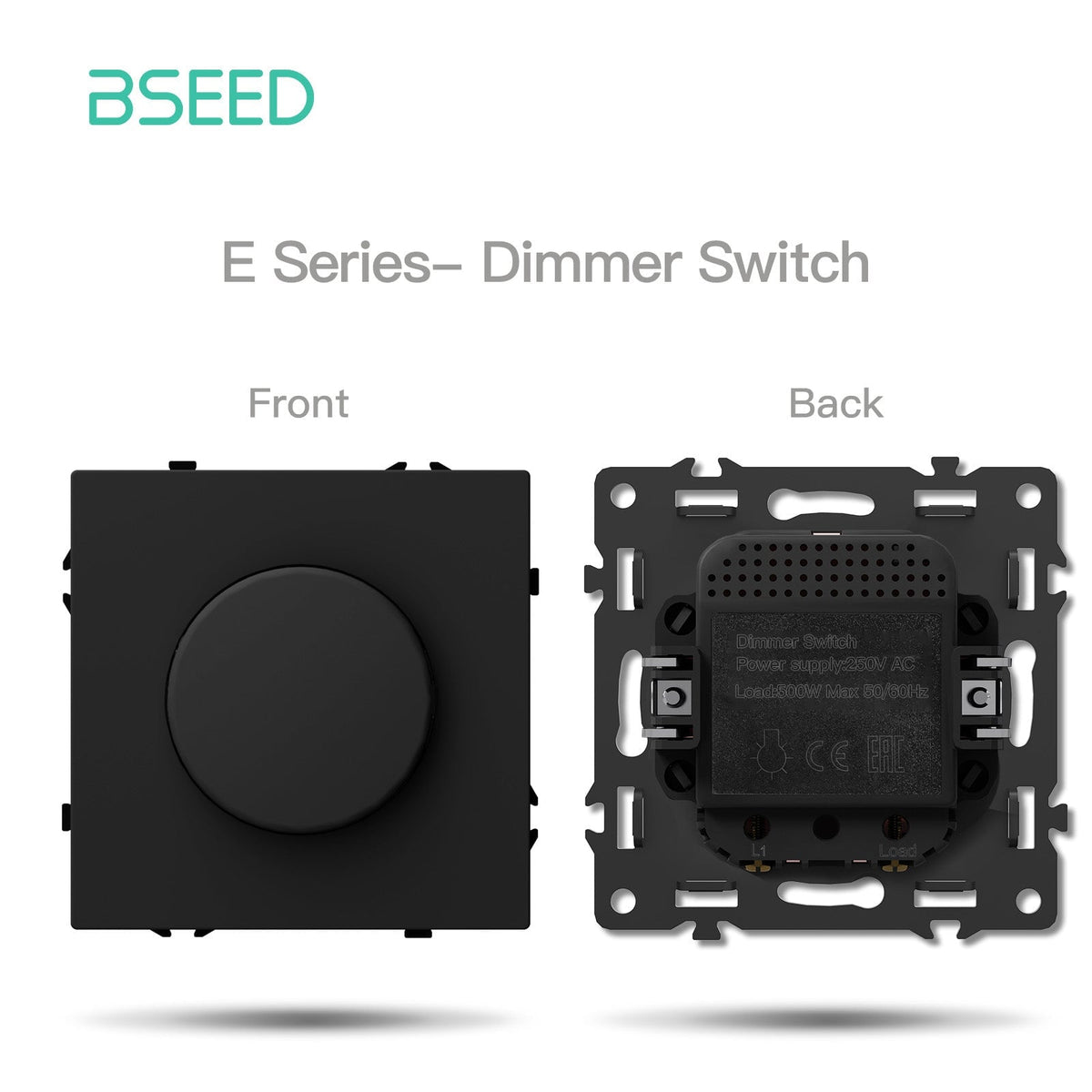 Grand Series DIY Part Customized free combinations Plastic Panels Black Color Power Outlets & Sockets Bseedswitch Dimmer Switch 500W 