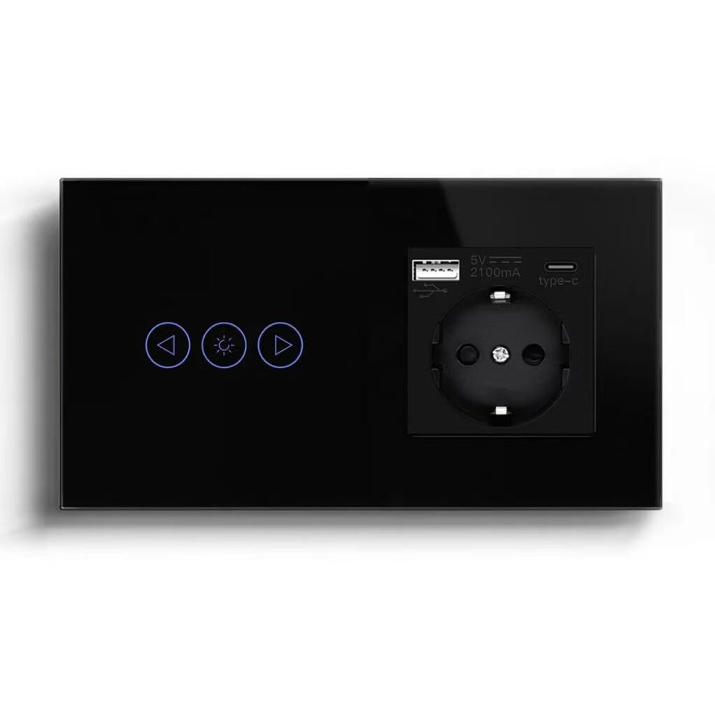 BSEED Product Customization Bseedswitch wifi dimmer switch with eu socket with usb-c port 