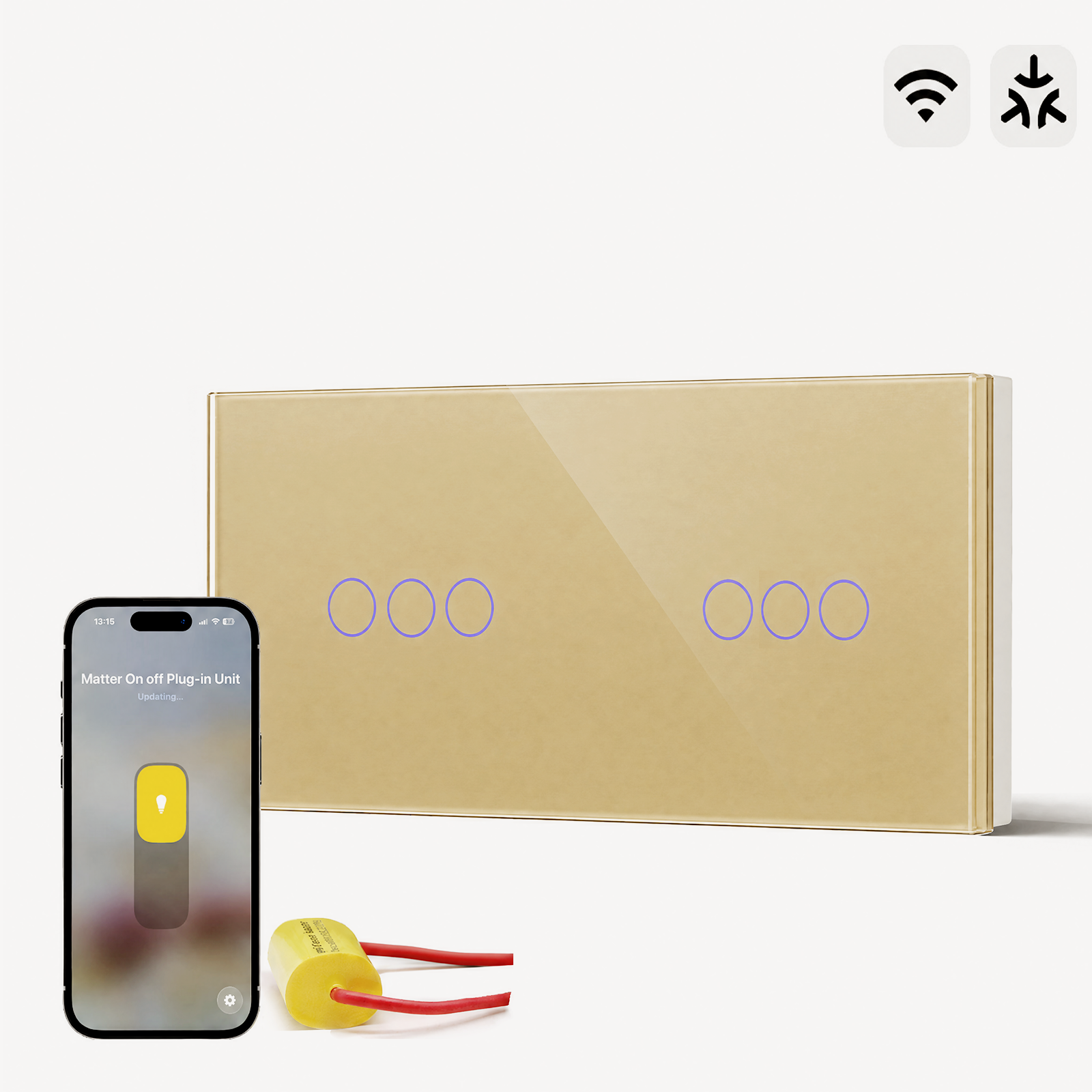 Bseed Smart Matter Wifi Light Switch Double Light Module Electrical Wall Light switches