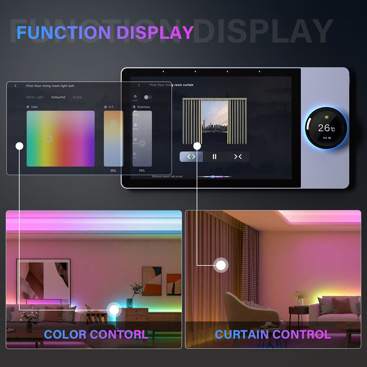 BSEED 8 inch smart panel electrical for home Multi-functional Control Panel EU standard central control panel Bseedswitch 