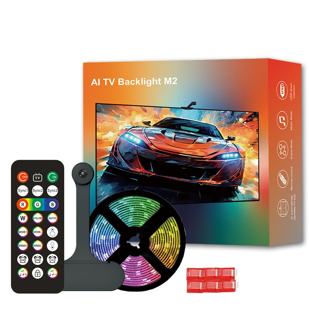 BSEED IP65 Smart Wifi Bluetooth Display Panel LED Neon TV Light Strip with AI monitoring camera light Bseedswitch 