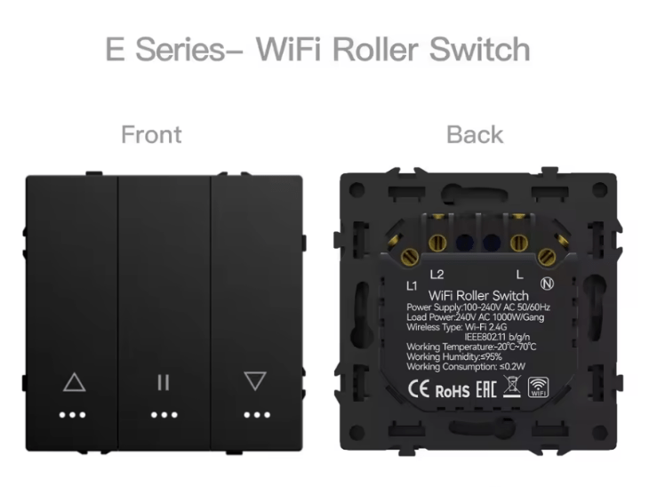 BSEED Produktanpassung Bseedswitch Echo Grand WLAN-Rollladenschalter-Modul (ohne Rahmen) 