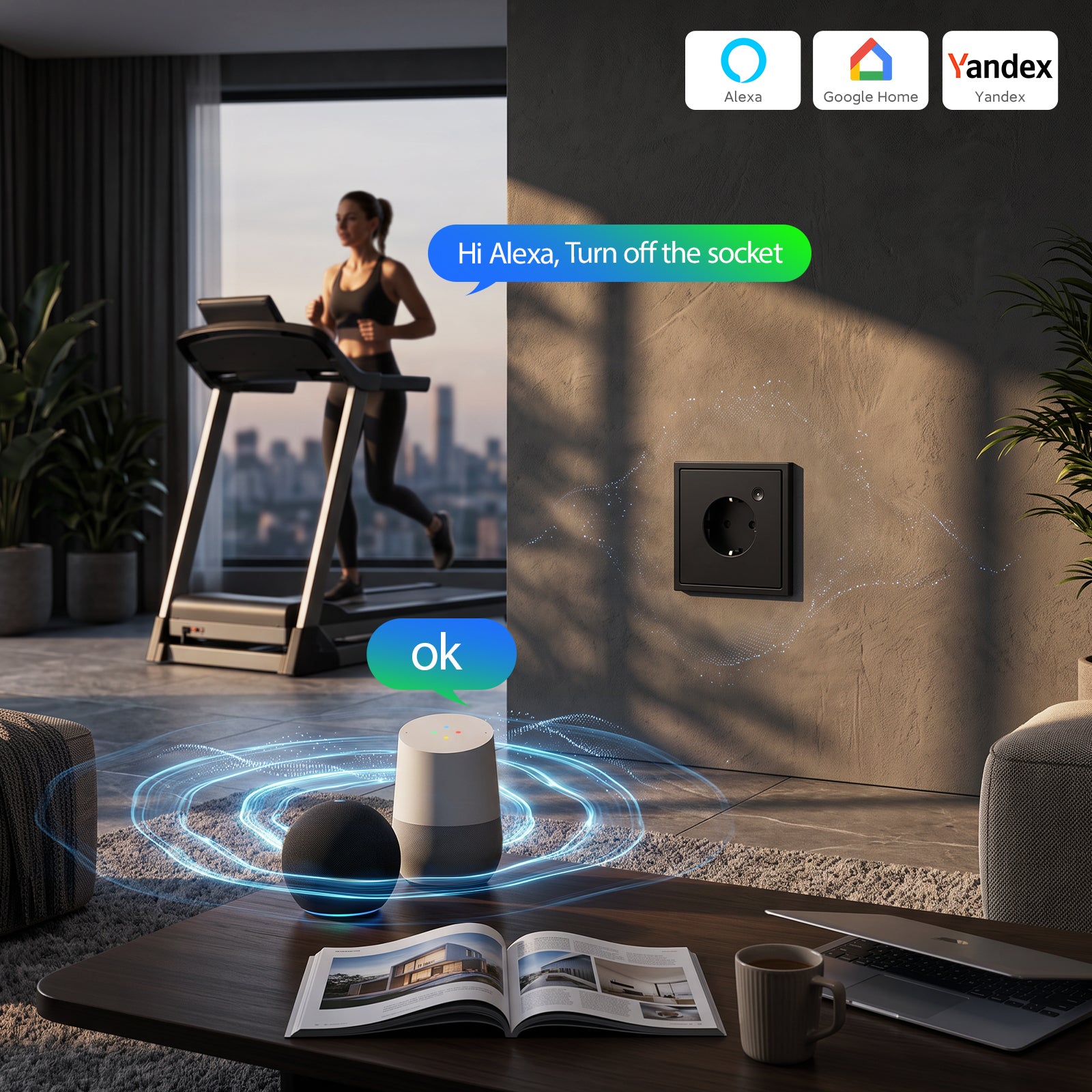BSEED Grand Smart Wifi Socket With Energy Monitoring Smart Eu Socket