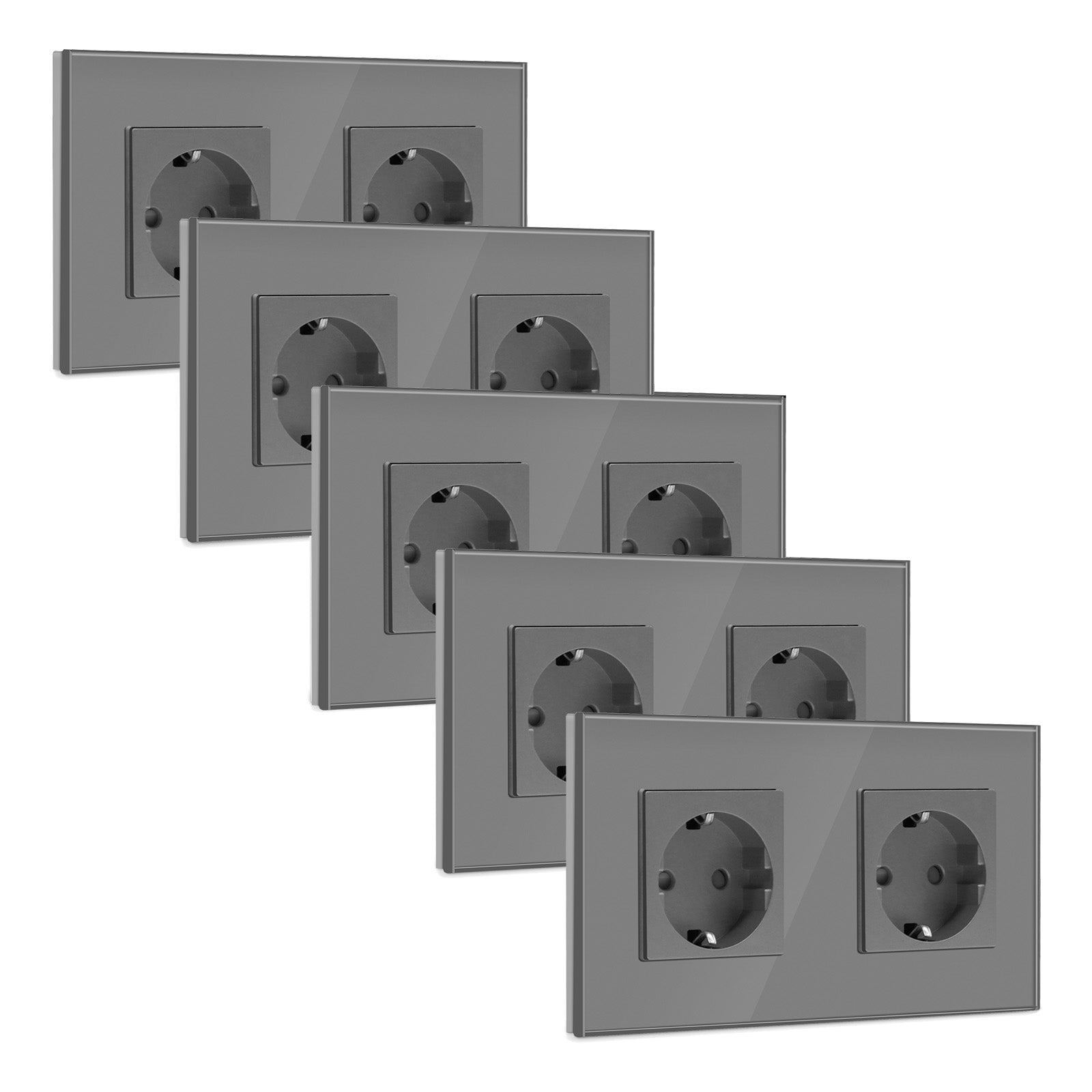 BSEED EU Wall Sockets Power Outlets Glass Panel 16A Multiple packaging Power Outlets & Sockets Bseedswitch 