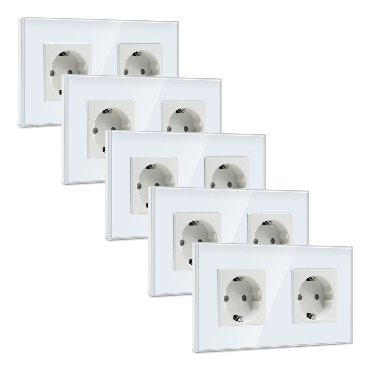 BSEED EU Wall Sockets Power Outlets Glass Panel 16A Multiple packaging Power Outlets & Sockets Bseedswitch 
