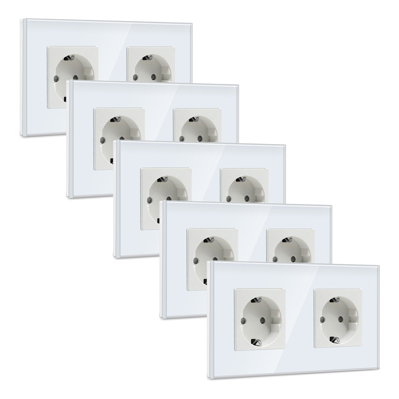 BSEED EU Wall Sockets Power Outlets Glass Panel 16A Multiple packaging Power Outlets & Sockets Bseedswitch 