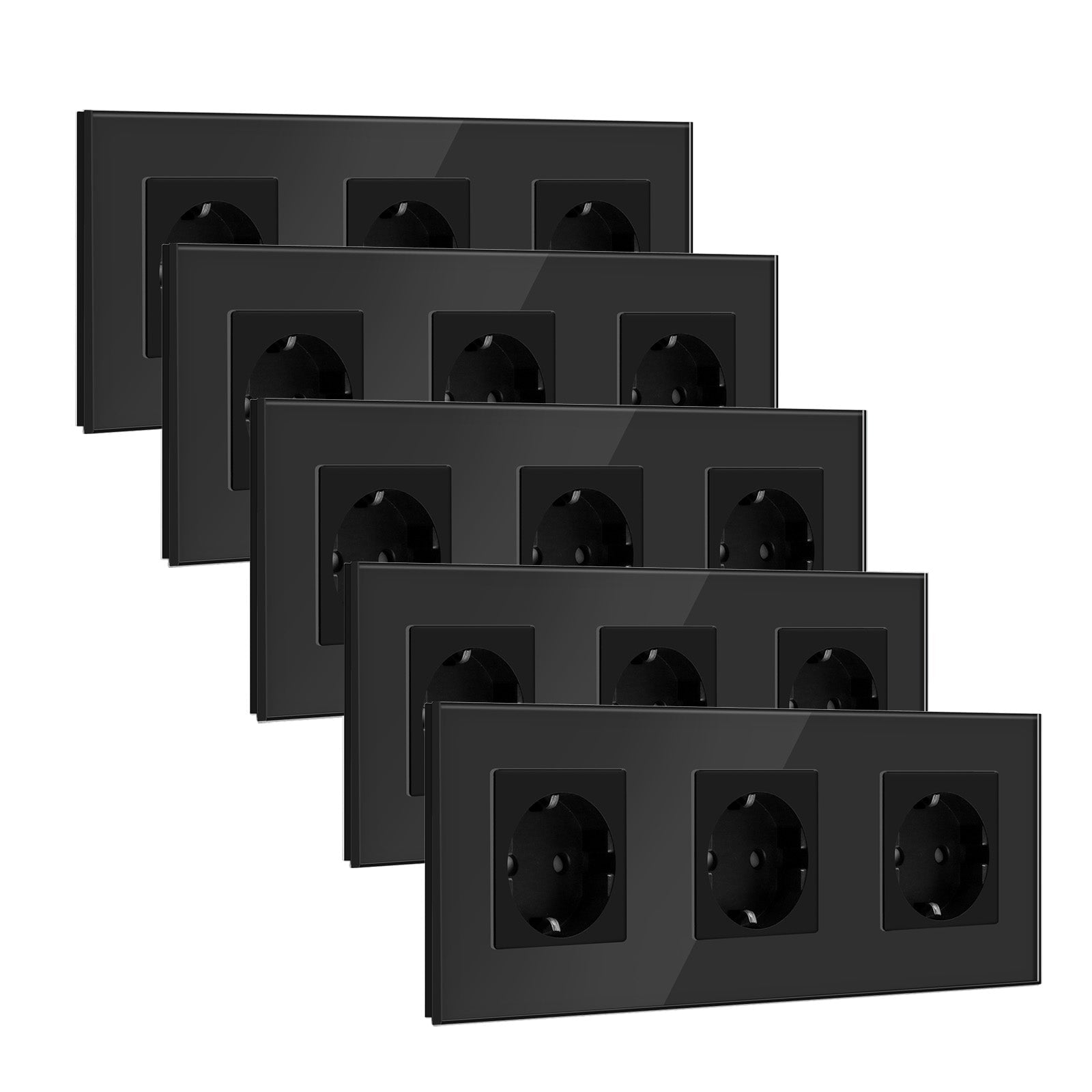 BSEED EU Wall Sockets Power Outlets Glass Panel 16A Multiple packaging Power Outlets & Sockets Bseedswitch 