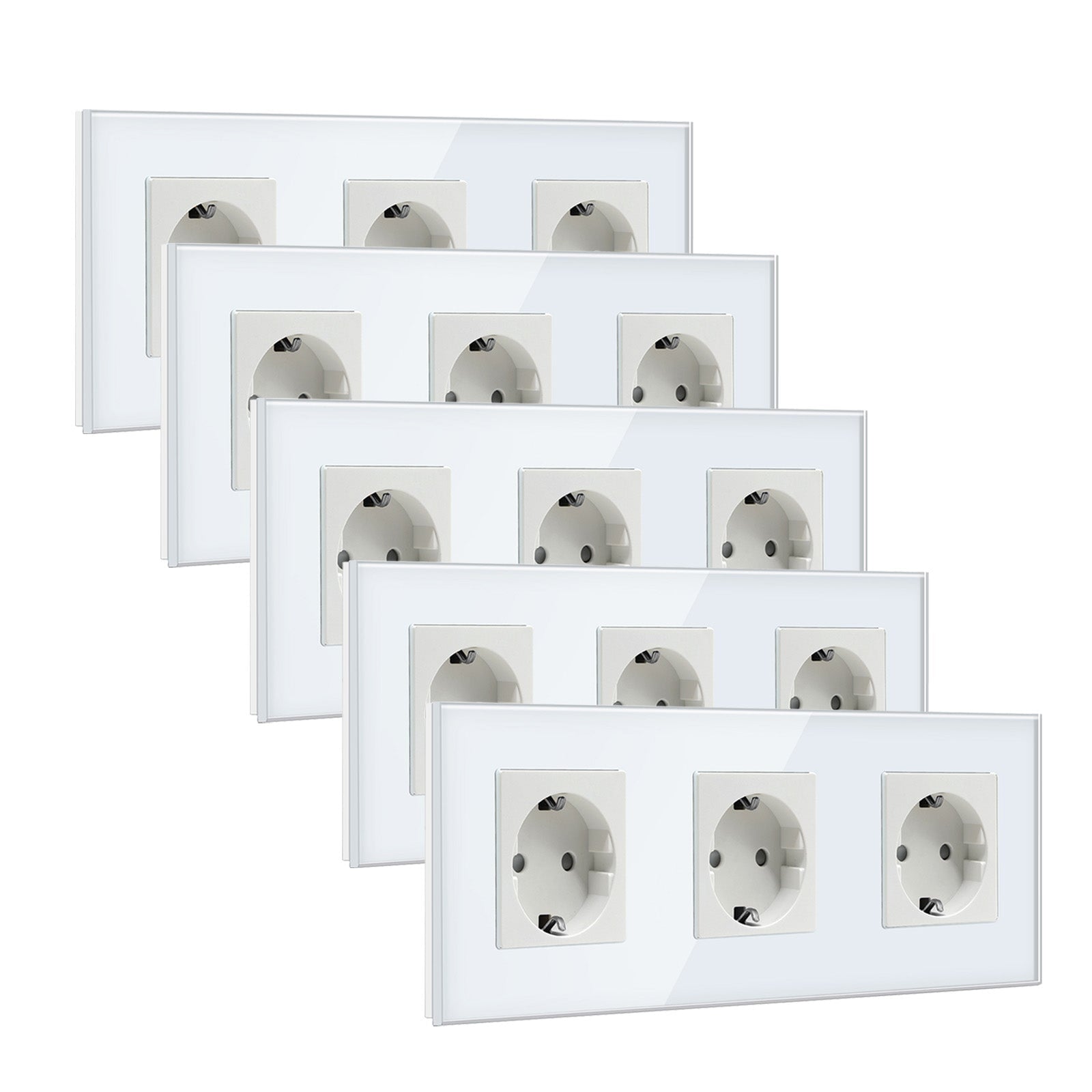 BSEED EU Wall Sockets Power Outlets Glass Panel 16A Multiple packaging Power Outlets & Sockets Bseedswitch 
