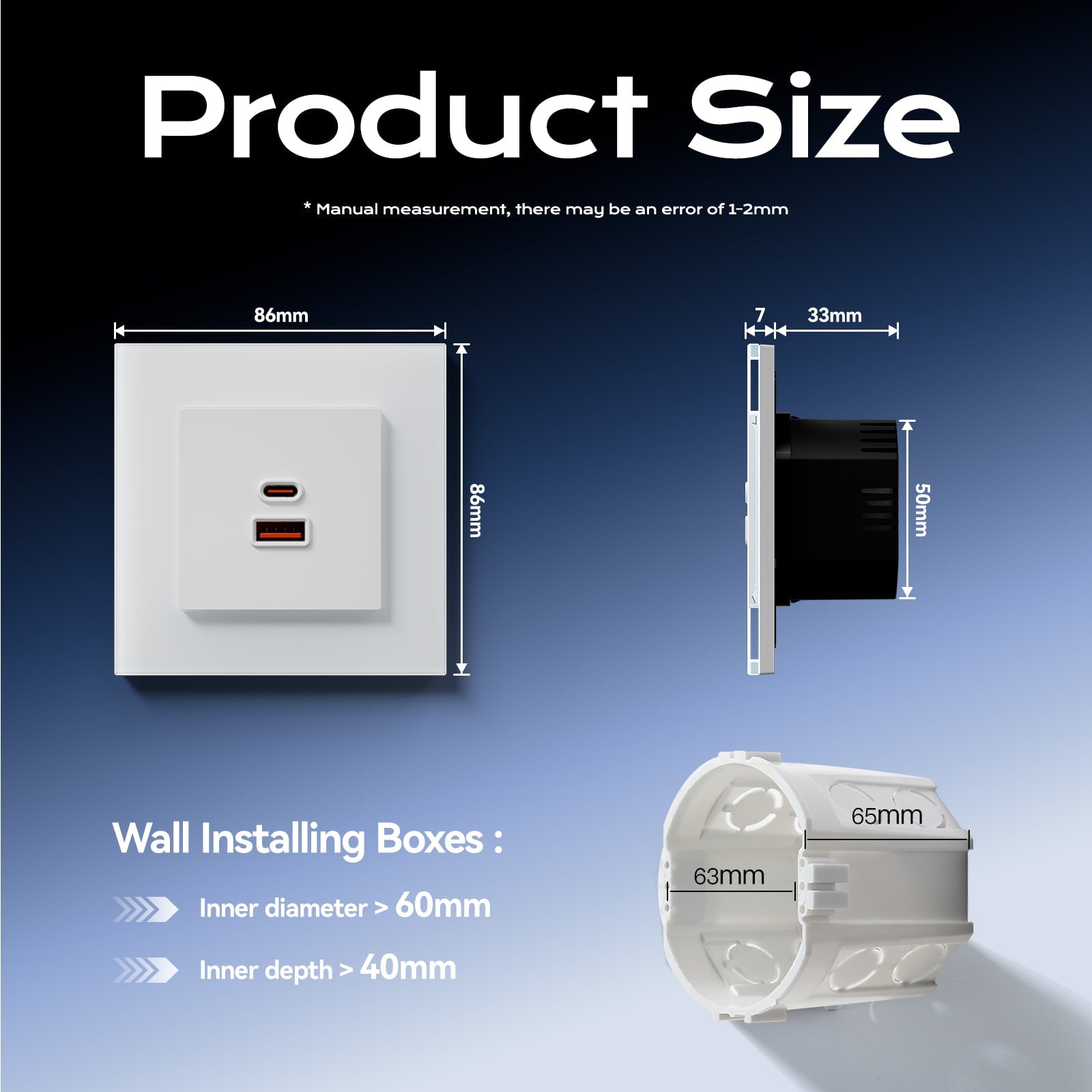 BSEES Heritage USB C 65W Fast Charge Socket PD3.0 Protocols Socket Wall Socket With Fast Charge usb Power Outlets & Sockets Bseedswitch 