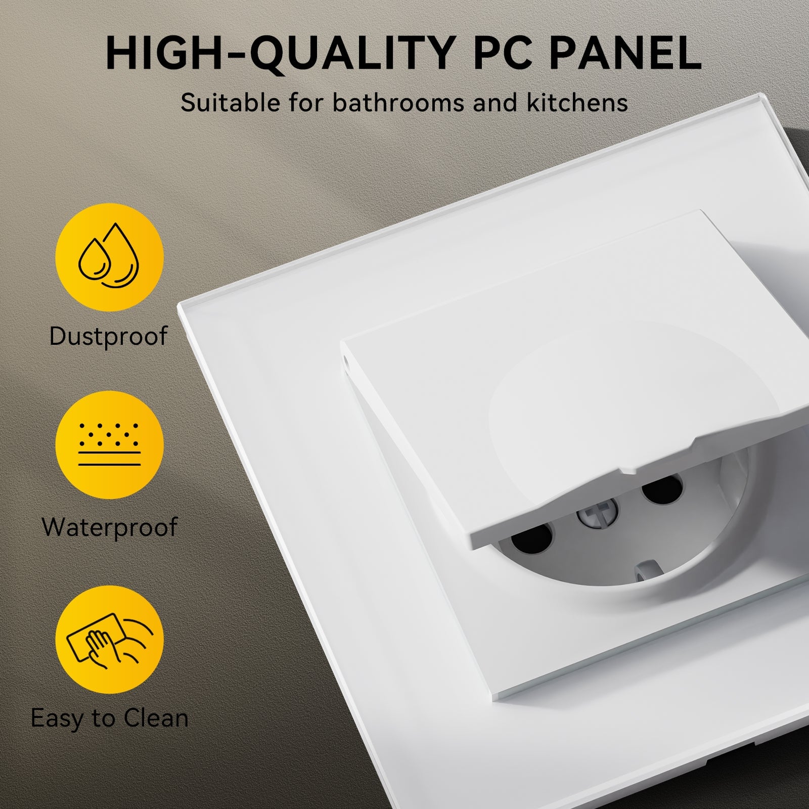 BSEED Heritage Series EU Wall Sockets With Cover Waterproof Electric Socket with Claw Technology 16A Socket Work With Type E Plug Power Outlets & Sockets Bseedswitch 