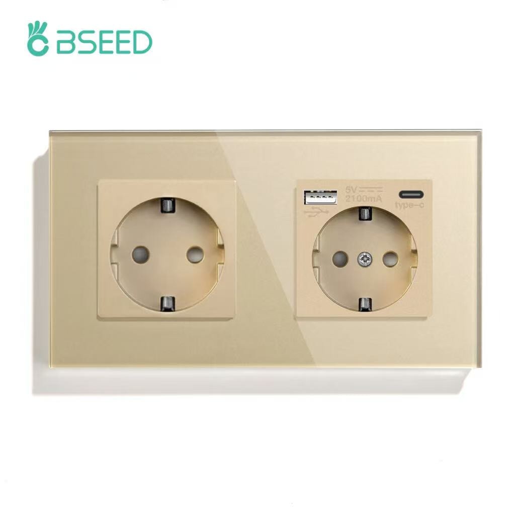 BSEED Product Customization Bseedswitch eu socket with eu socket and usb-c port 