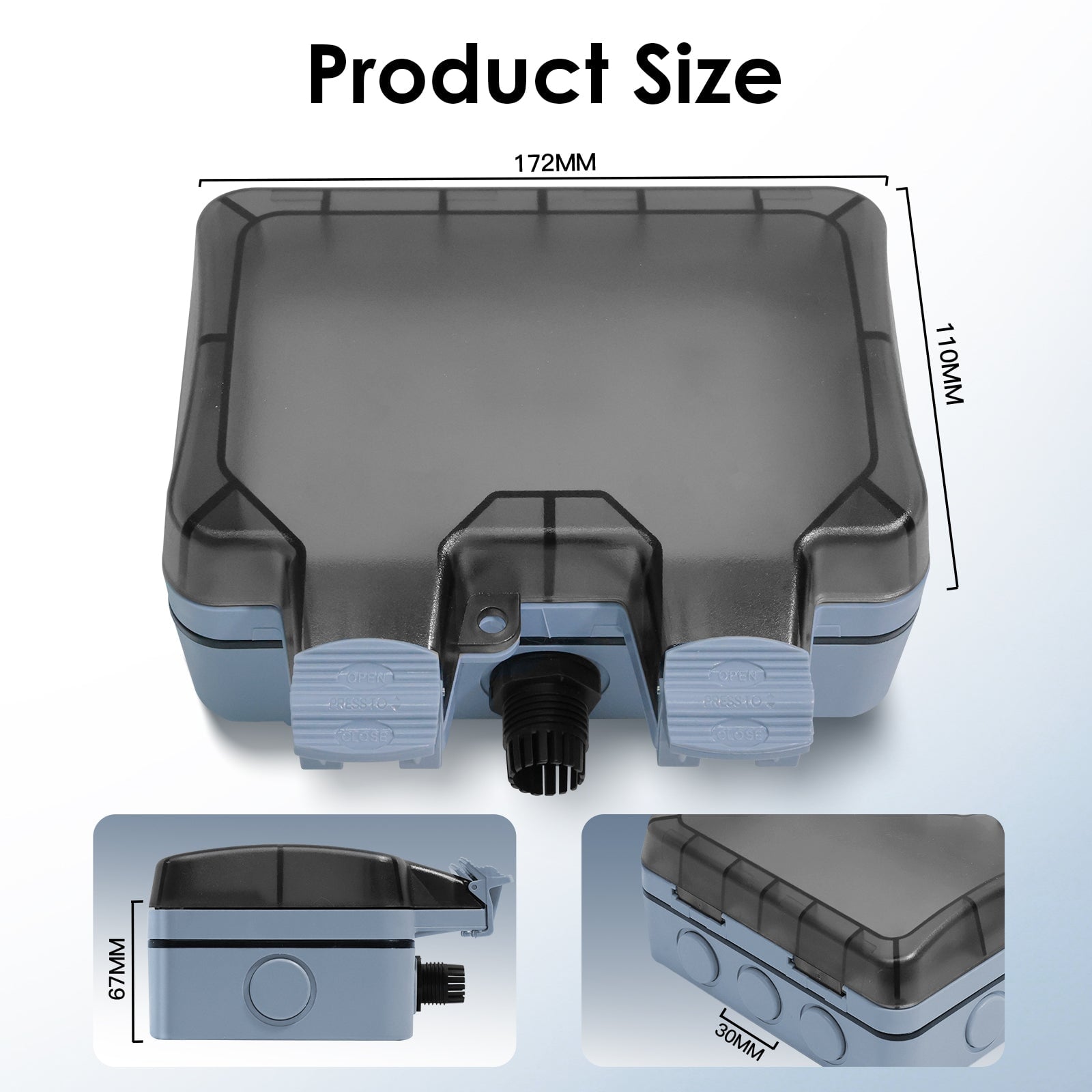 Bseed Waterproof Socket EU Standard Socket Outdoor Socket IP66 Socket Power Outlets & Sockets Bseedswitch 
