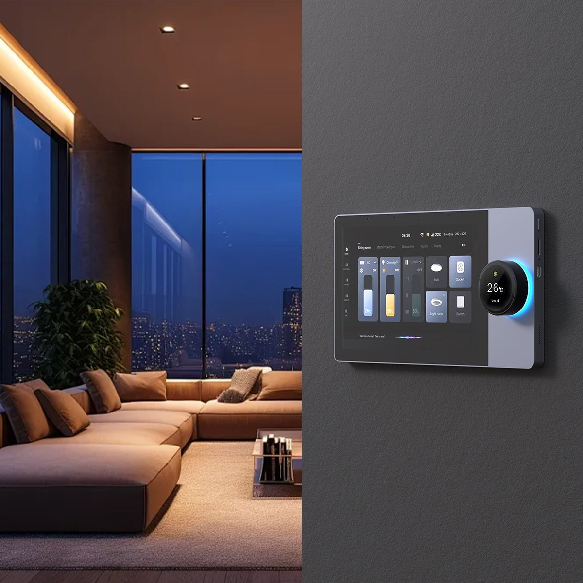 Smart Panel Pvc BSEED 8 inch smart panel electrical for home Multi-functional Control