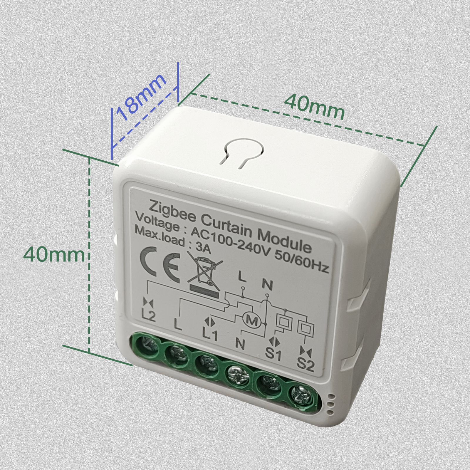 BSEED Smart Zigbee Curtain switch module smart switch for control of curtains blinds and shutters.