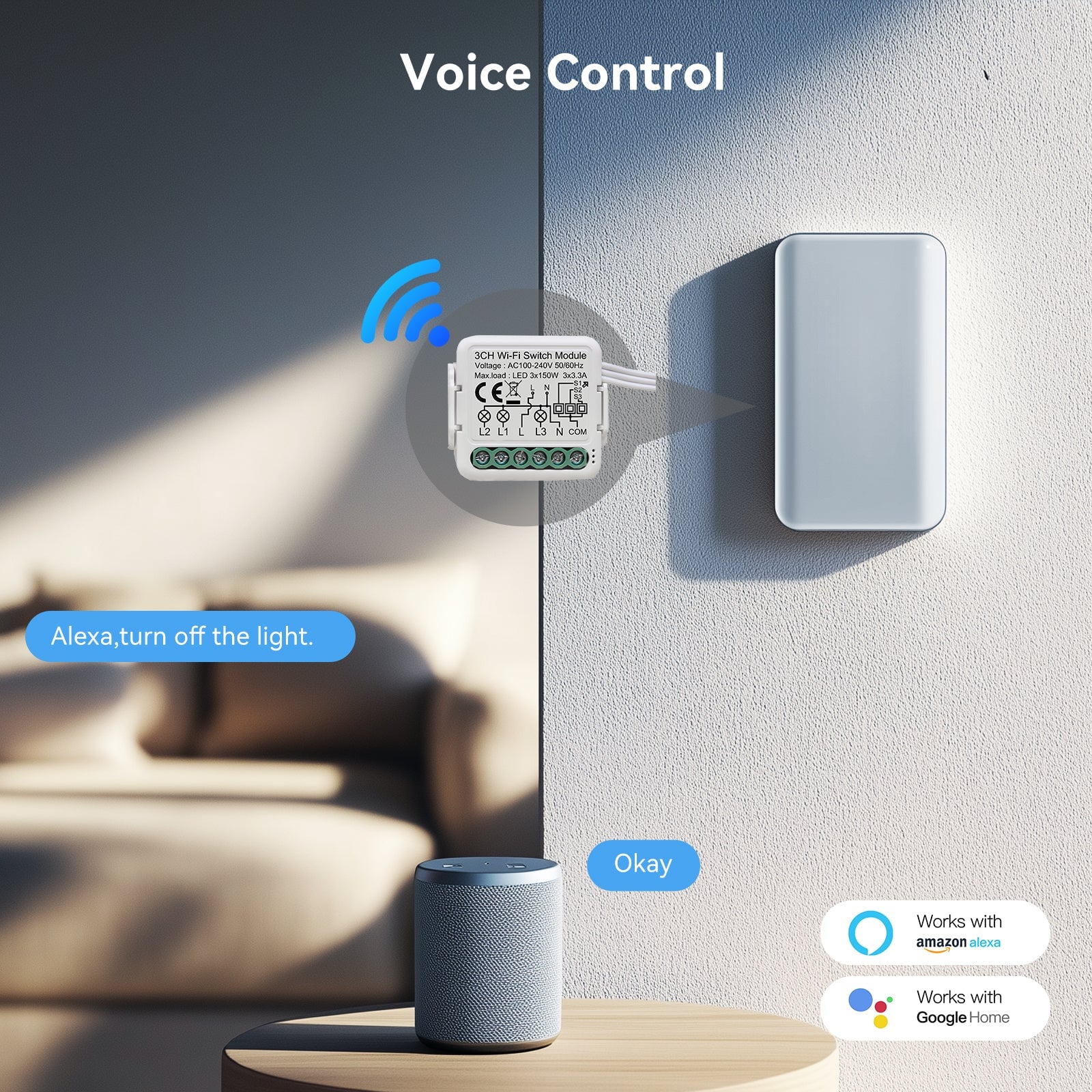 BSEED Smart wifi switch module wall 2Ch WiFi light switch module Light Switches Bseedswitch 