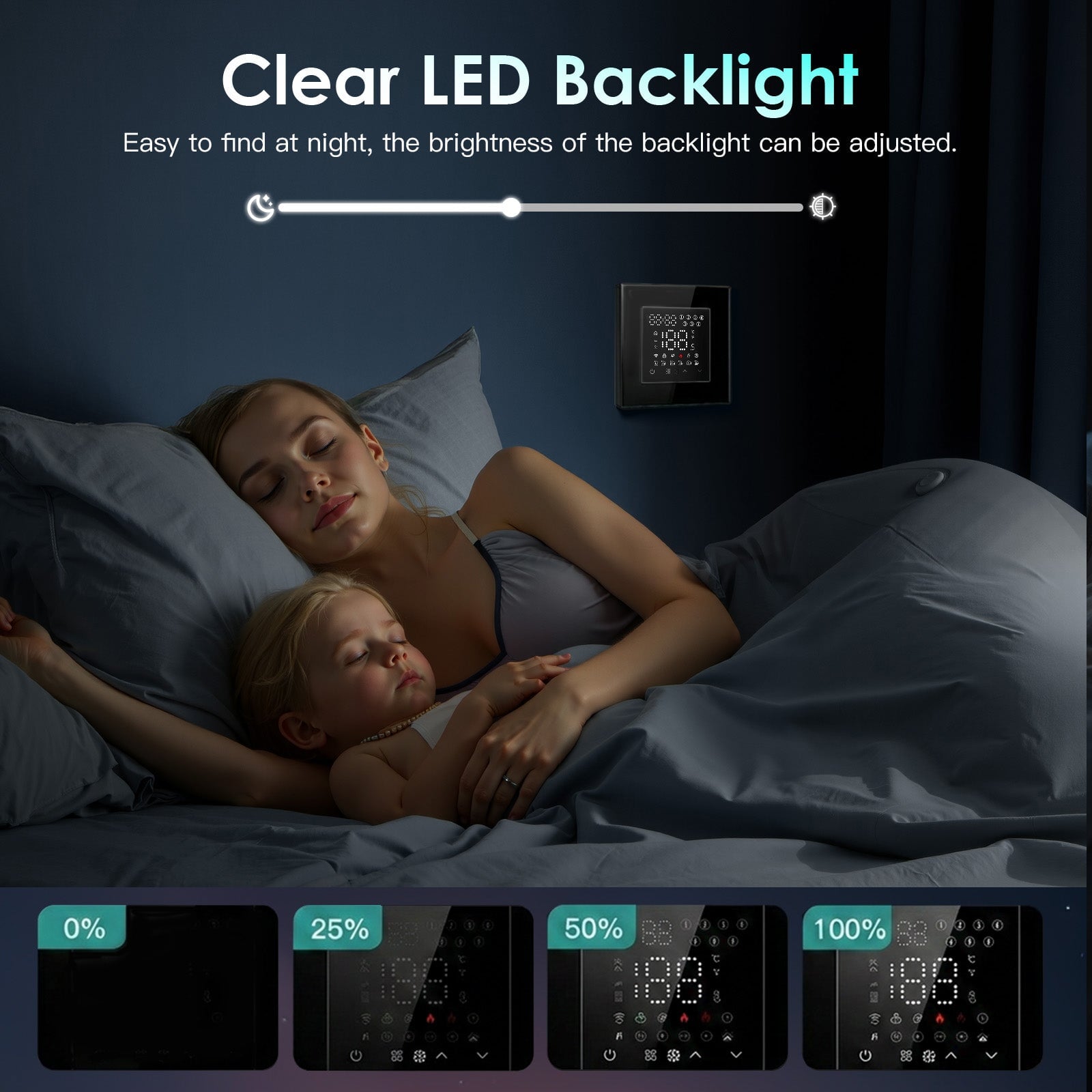 BSEED Echo Series Smart Zigbee Touch LED Screen Floor Heating Room Thermostat Controller Thermostats Bseedswitch 