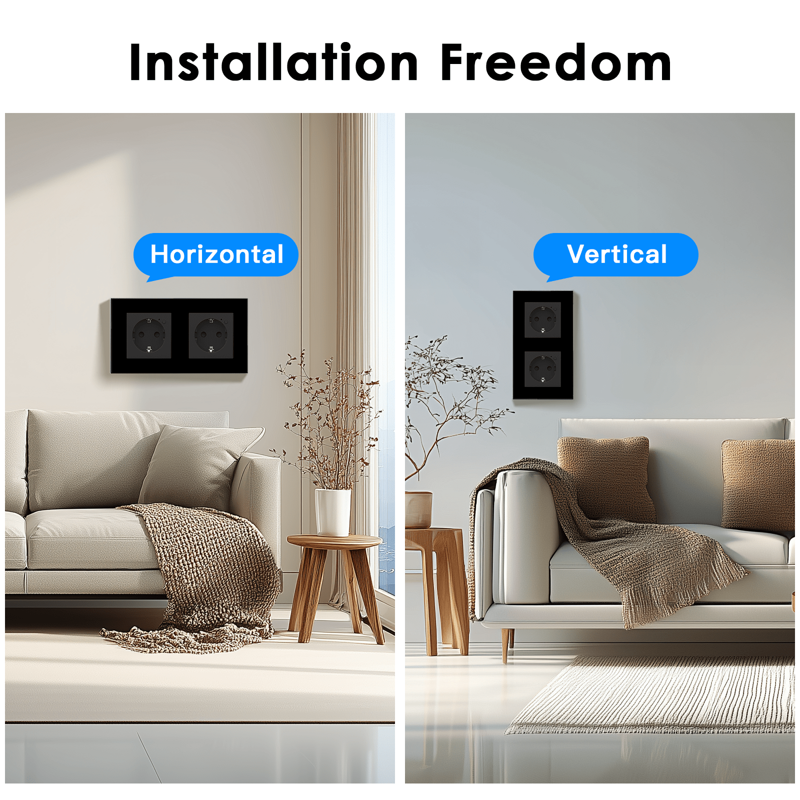 Bseed Wifi EU Standard Socket Wall Sockets With Energy Monitoring Power Outlets & Sockets Bseedswitch 