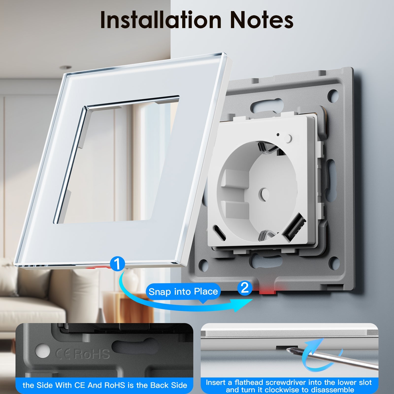 BSEED EU Wifi sockets Type-C With USB With Energy Monitoring socket Bseedswitch 