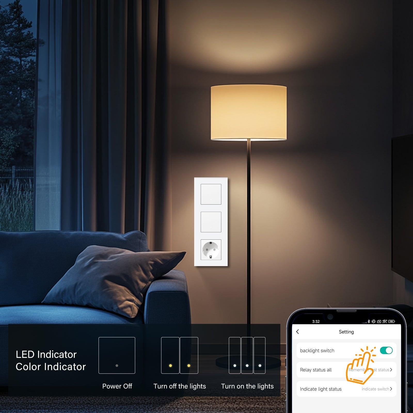 BSEED Smart Zigbee Light Switch (With Neutral) Hub required Switch socket work with tuya Alexa Light Switches Bseedswitch 