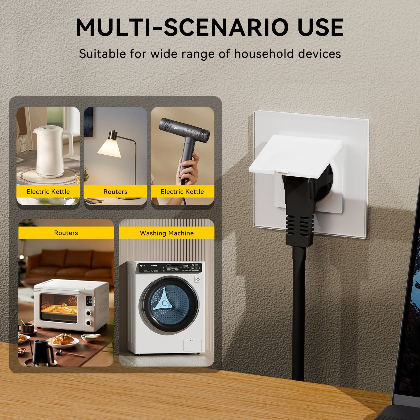 BSEED Heritage Series EU Wall Sockets With Cover Waterproof Electric Socket with Claw Technology 16A Socket Work With Type E Plug Power Outlets & Sockets Bseedswitch 