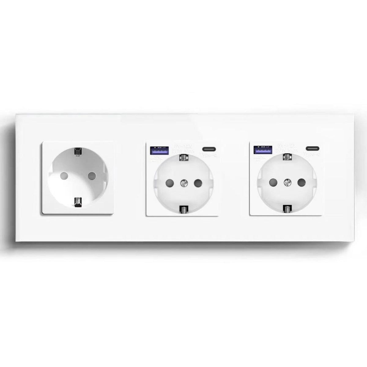 BSEED Product Customization Bseedswitch eu socket with double eu socket with 20w usb-c port 