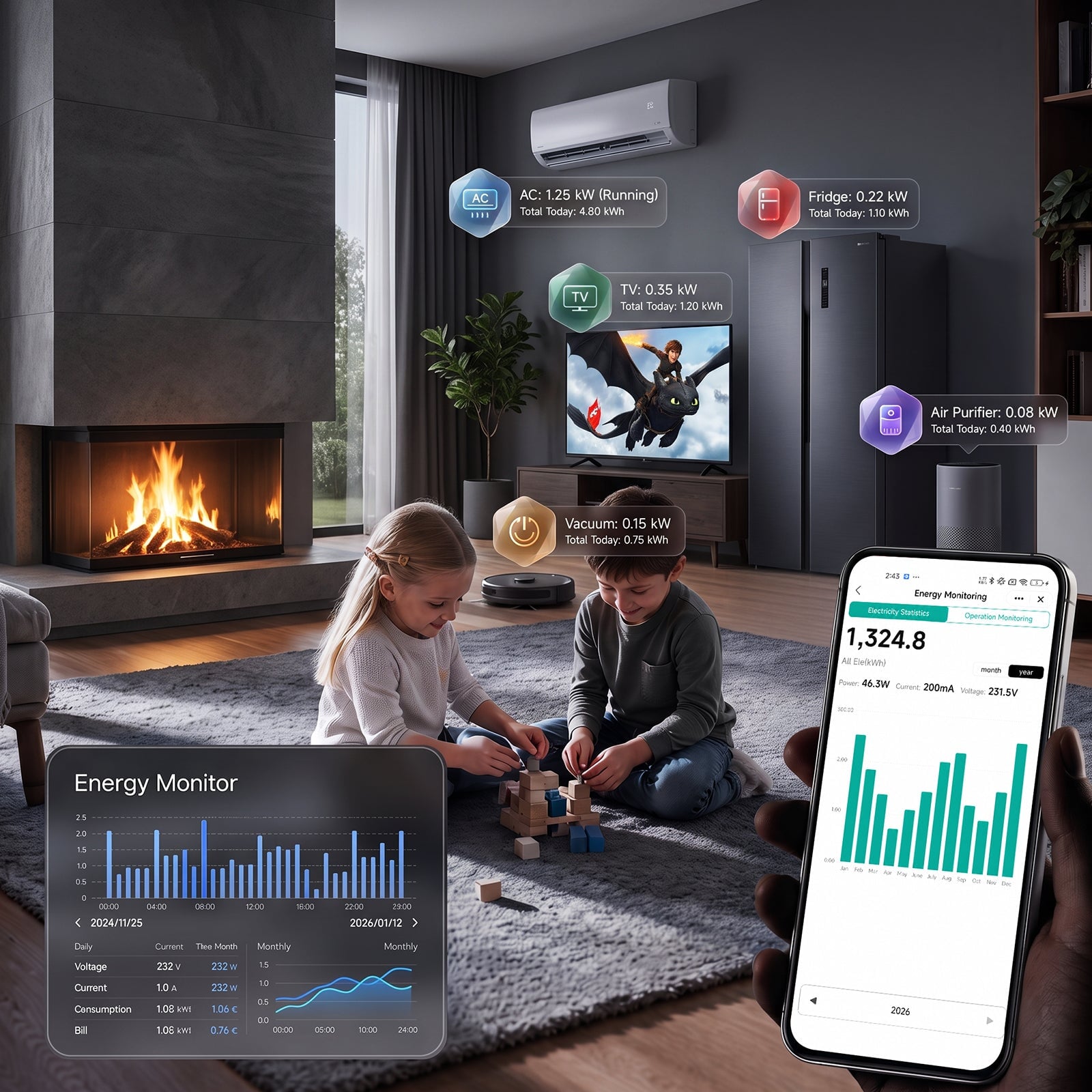 BSEED Grand Smart Wifi Socket With Energy Monitoring 20W USB-C Port Eu Socket Work with Alexa Google Power Outlets & Sockets Bseed official 