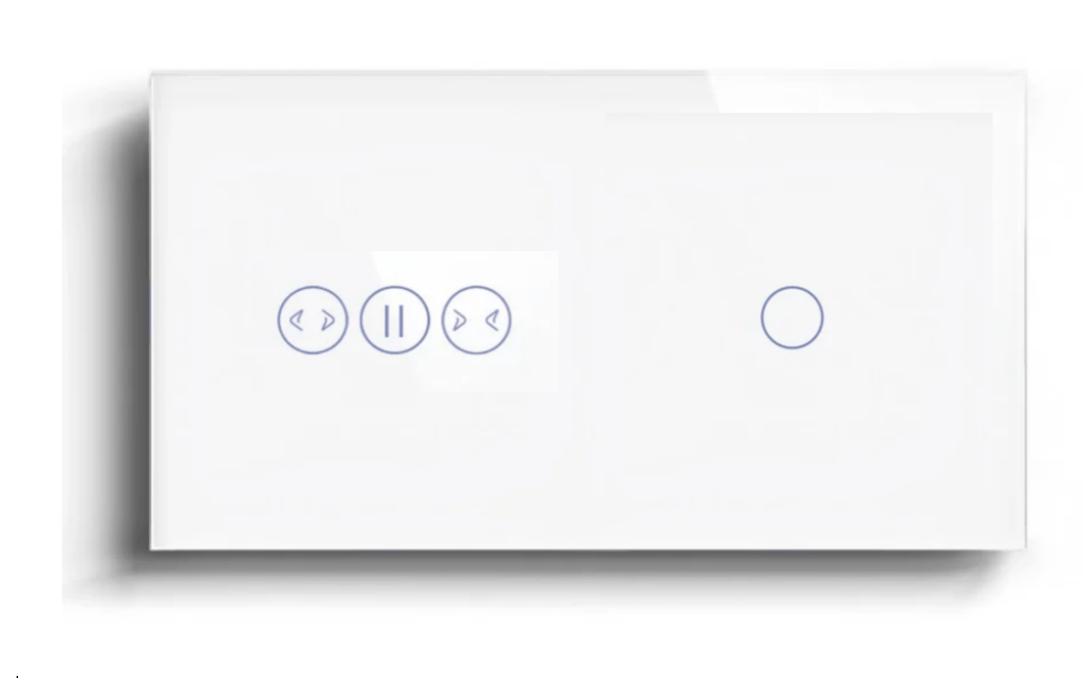 BSEED Product Customization Bseedswitch Double Wifi Curtain Switch+WiFi 1 Gang Light Switch White Glass Panel (Needs neutral wire) 