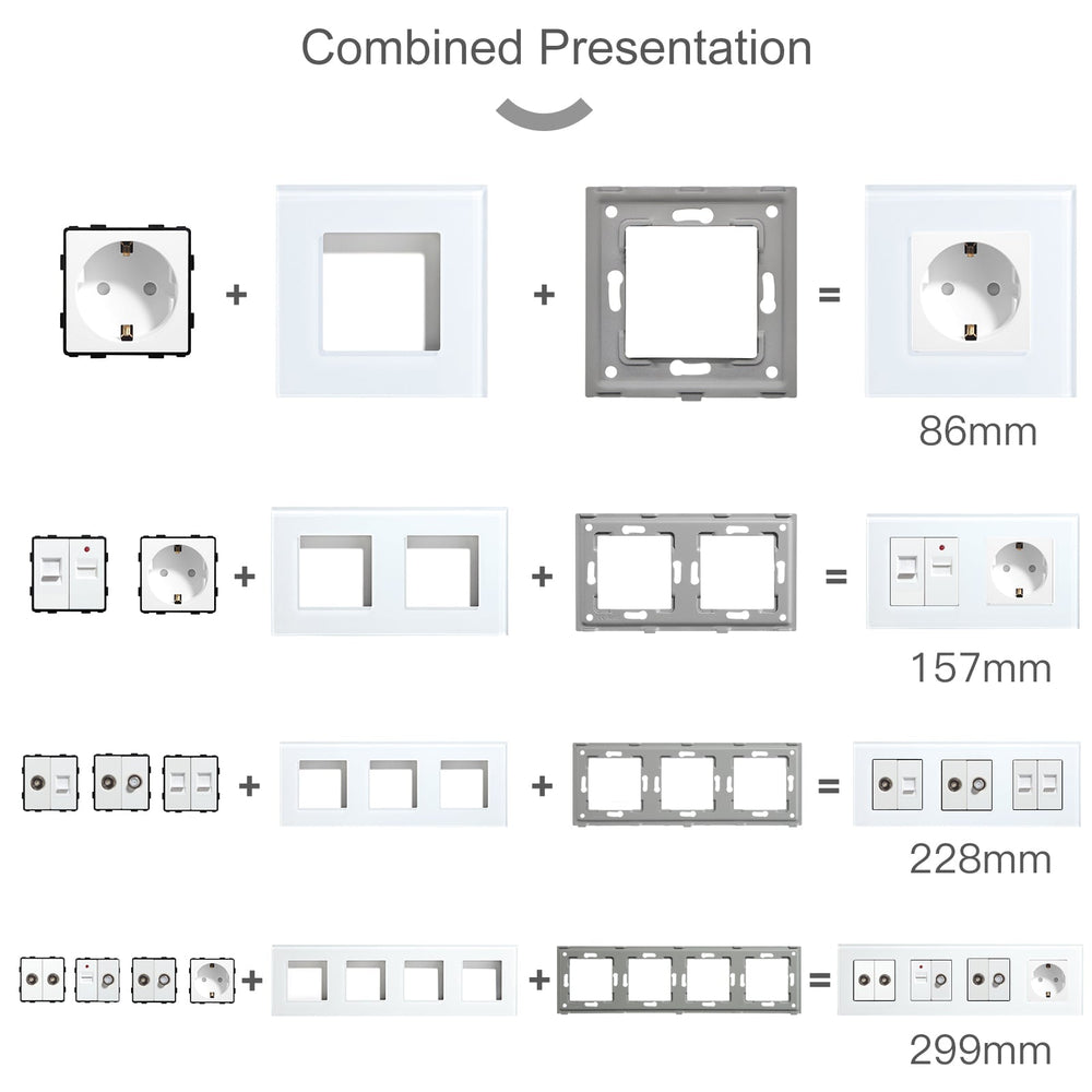 USB PC CAT5 ST Wall Plug Socket Outlets Socket Frame DIY Parts Free Co
