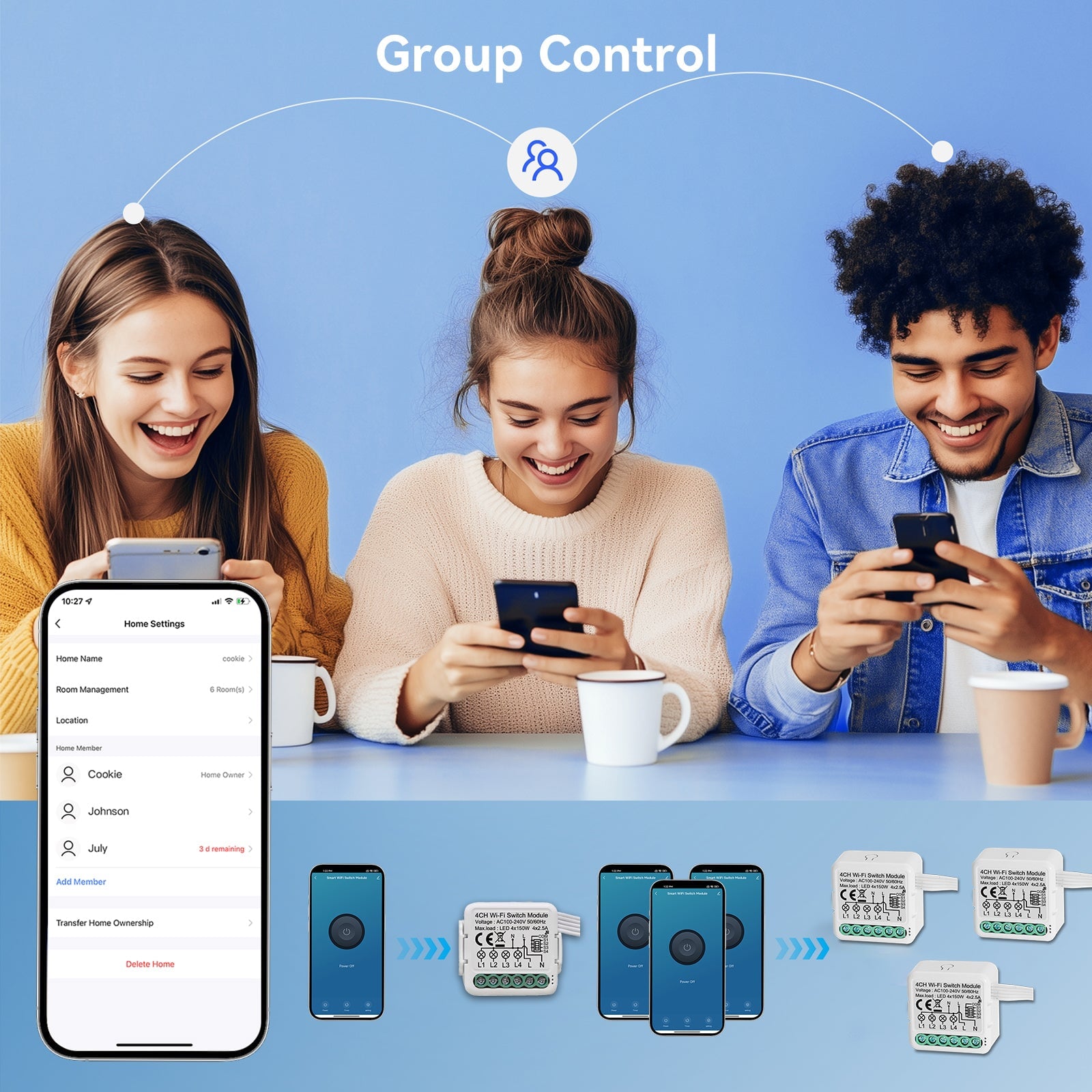 BSEED Smart wifi switch module wall 2Ch WiFi light switch module Light Switches Bseedswitch 