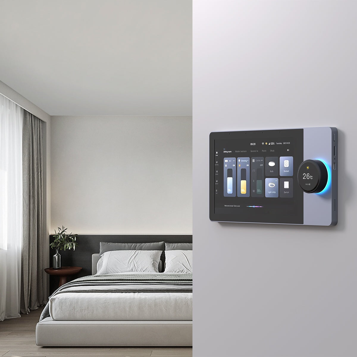 BSEED 8 inch smart panel electrical for home Multi-functional Control Panel EU standard central control panel Bseedswitch 