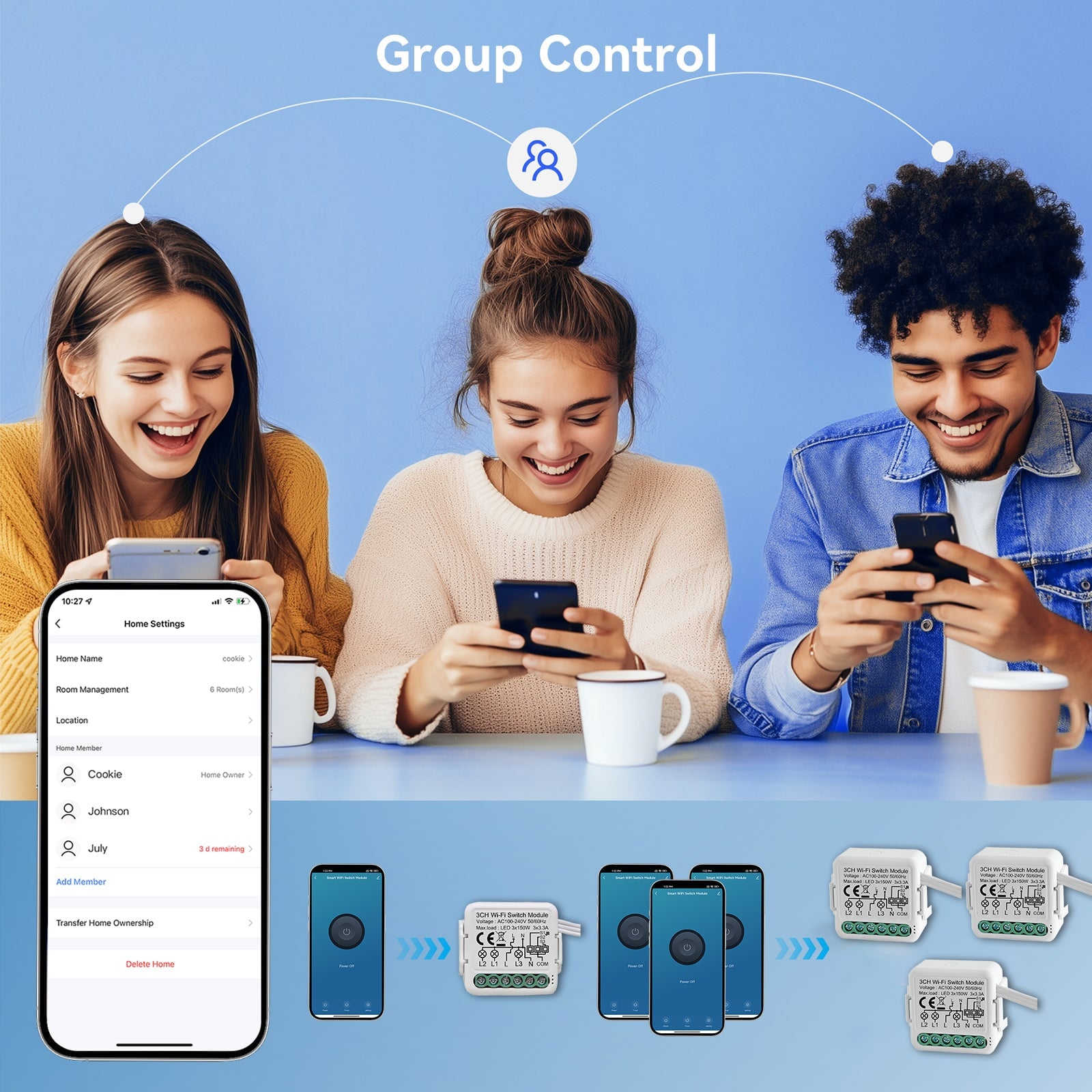 BSEED Smart wifi switch module wall 2Ch WiFi light switch module Light Switches Bseedswitch 