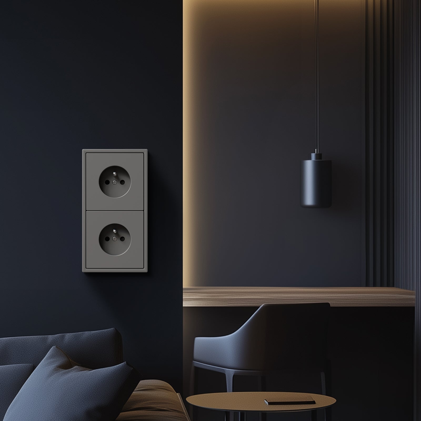 Grand Series Elektrische Wandsteckdose nach französischem Standard, 16A, mit Krallen, Steckdosen & Schalter Bseedswitch 